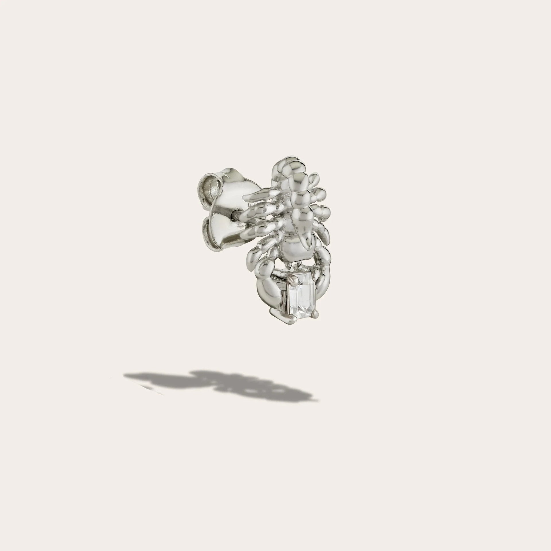 Gemstone Scorpion Stud Left