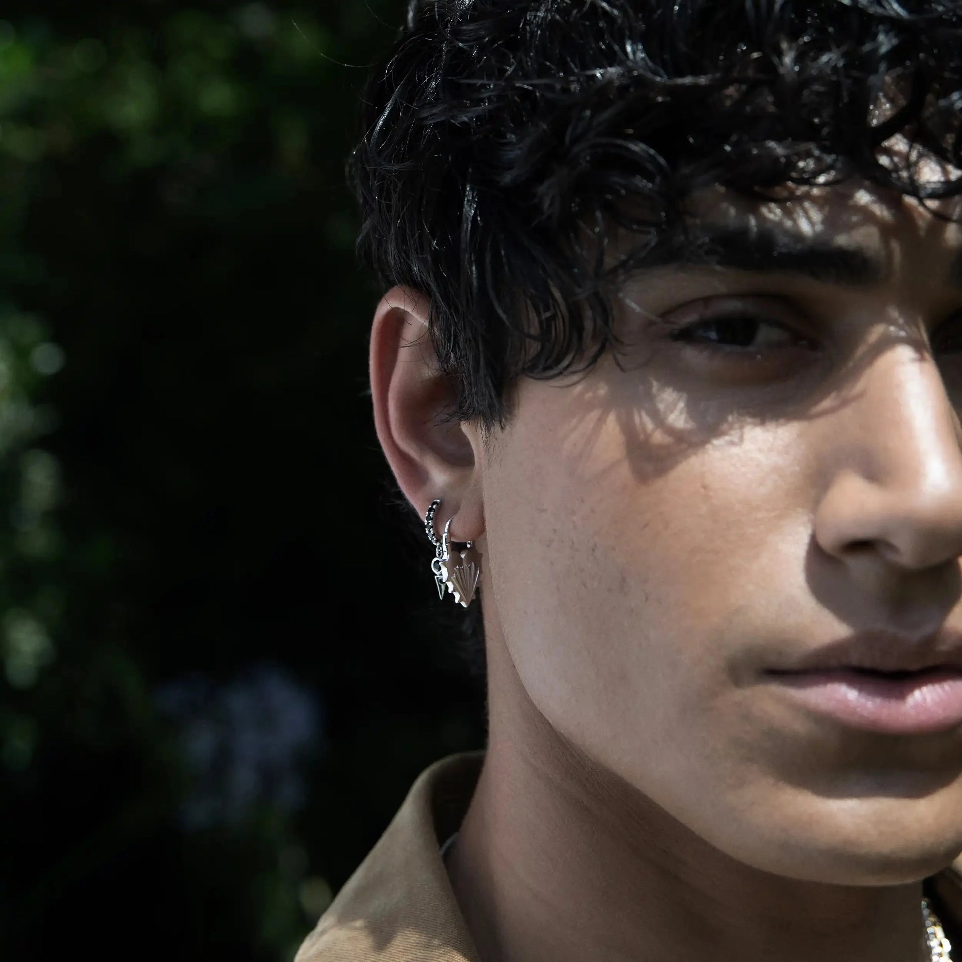 Single Spiked Heart Earring