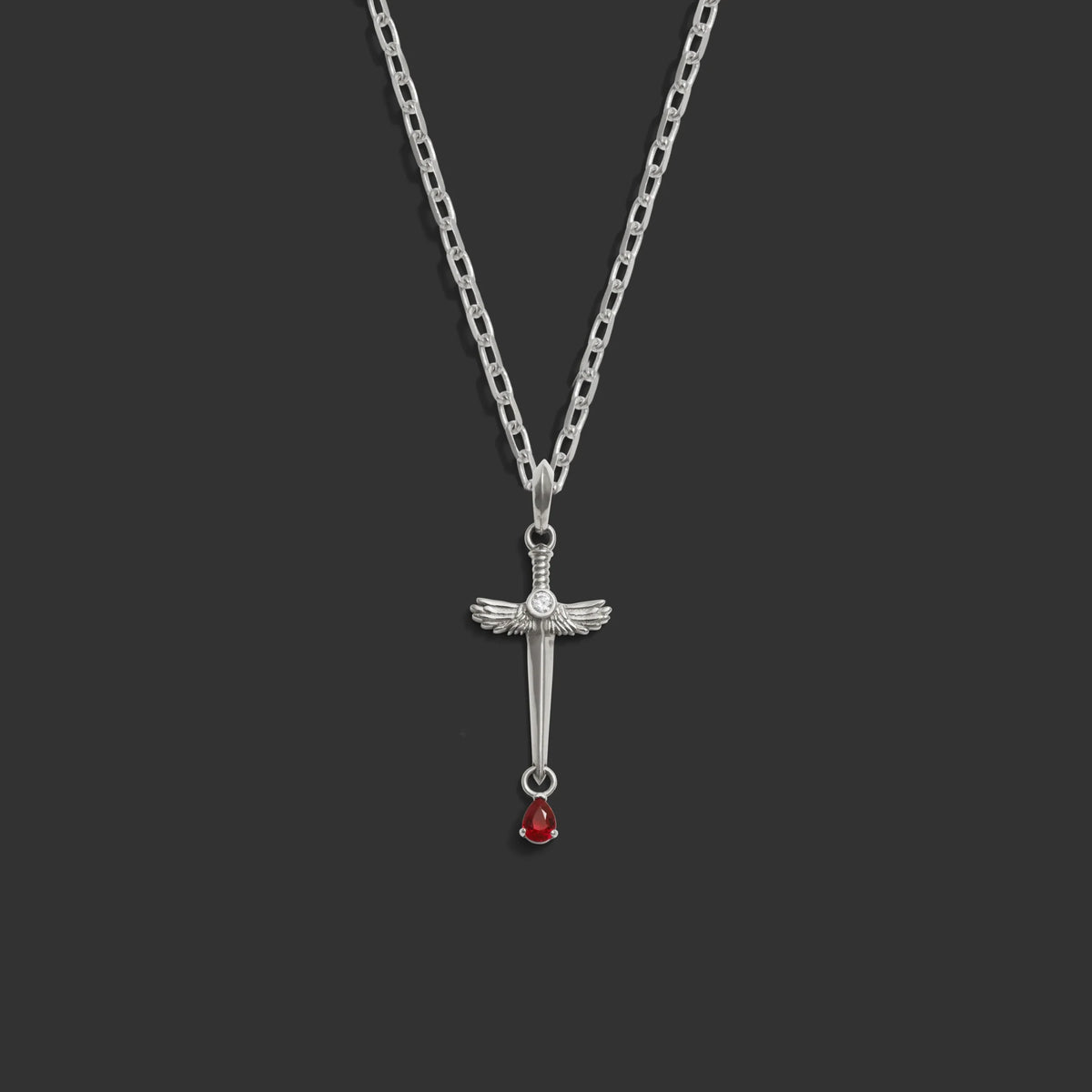 Ruby Sword Necklace