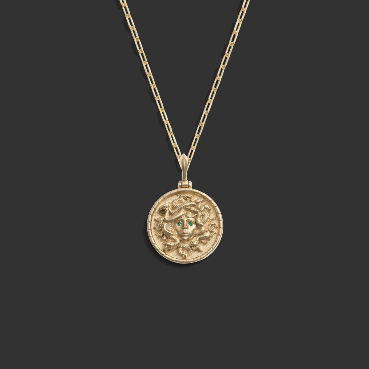 Emerald Eye Medusa Necklace