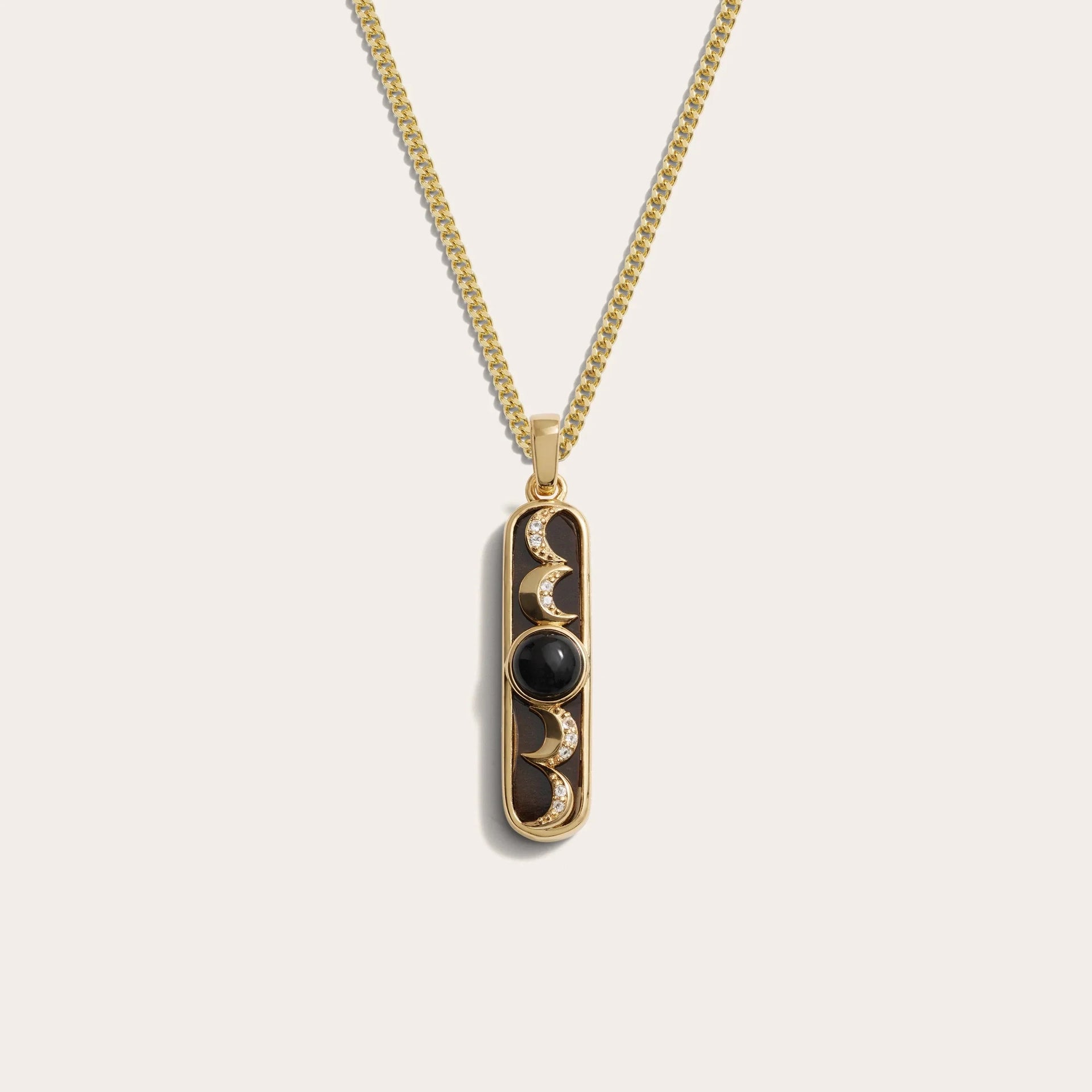 Tiger's Eye Moon Phase Necklace