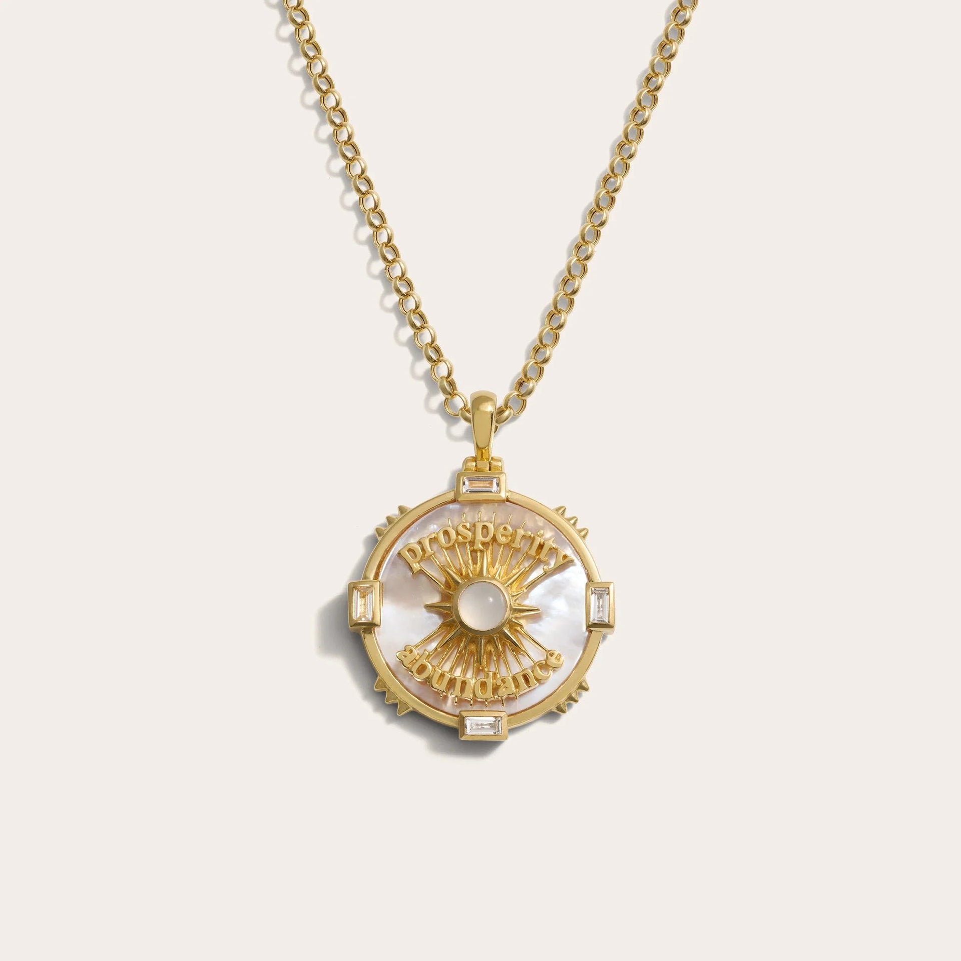 Prosperity Affirmation Coin Necklace