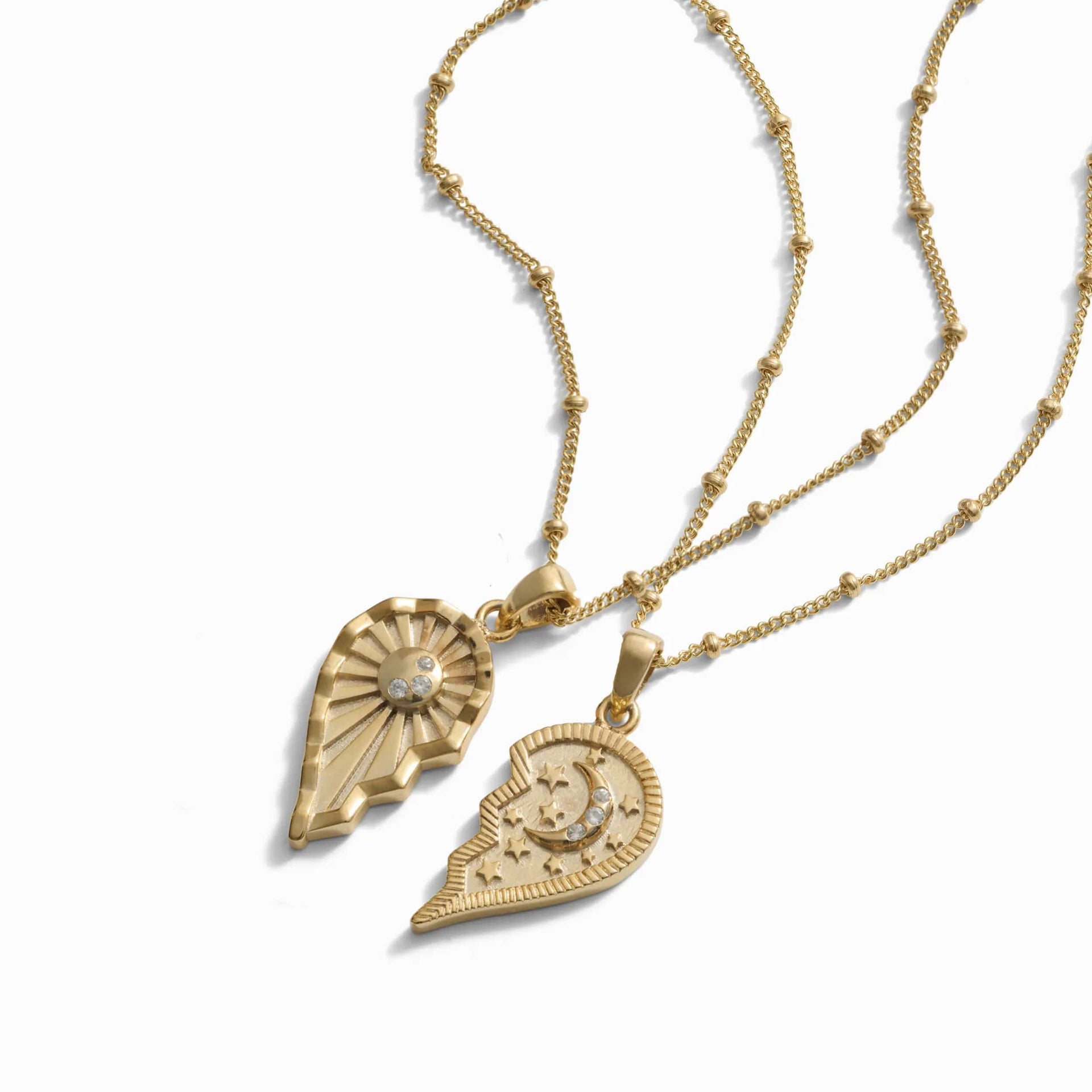 Sun & Moon Friendship Necklace Set