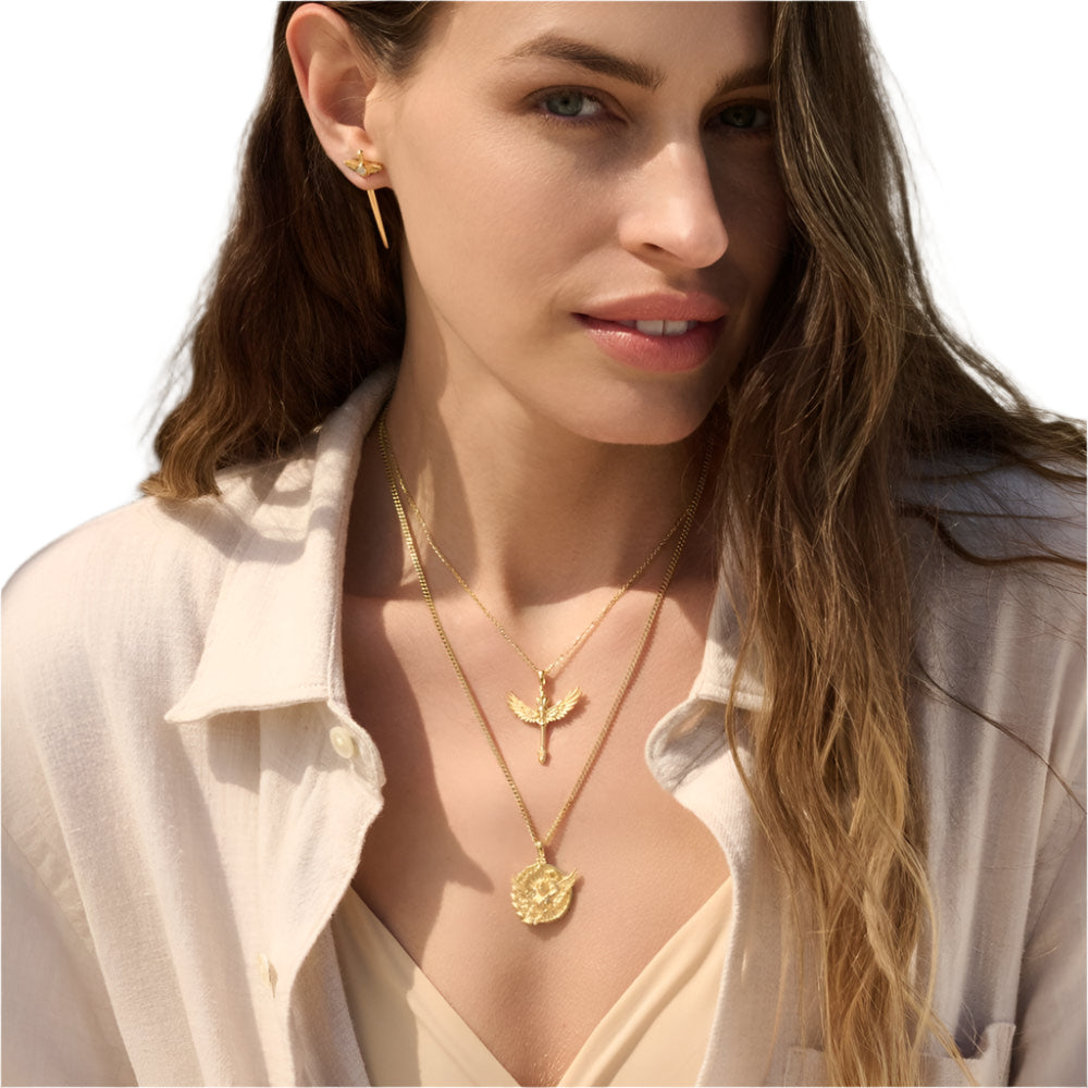 Winged Torch Necklace