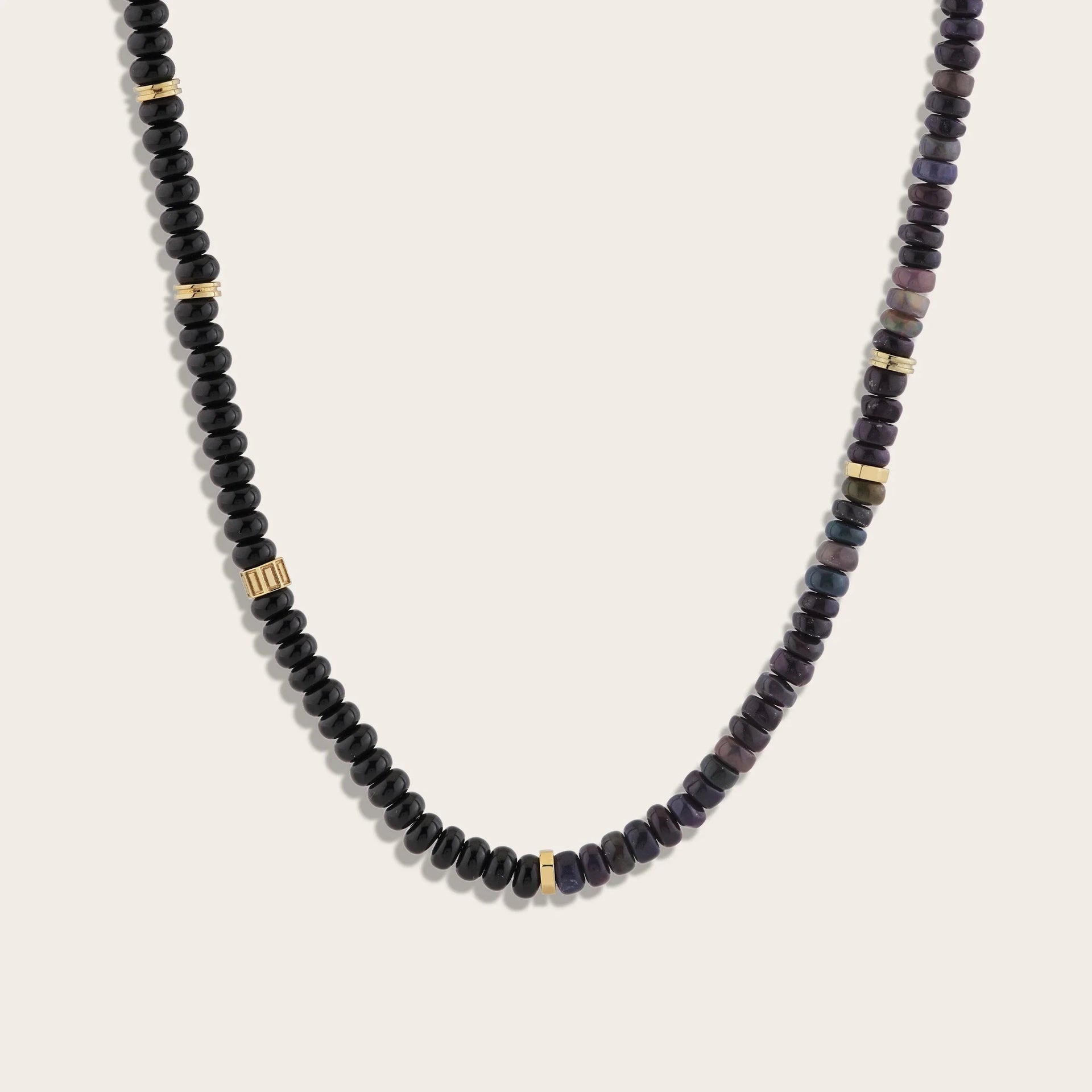 Black Opal Meditation Necklace