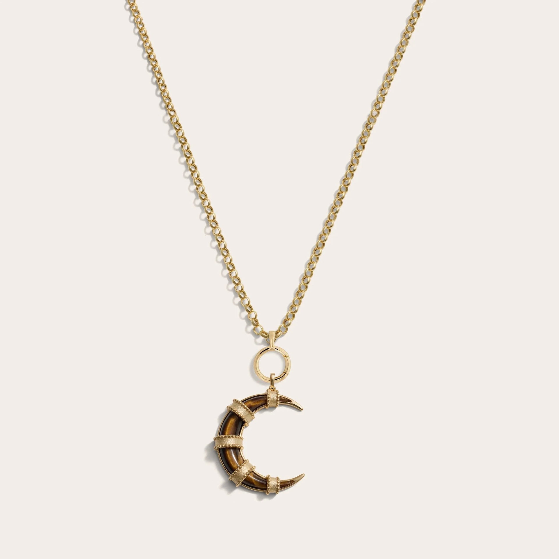 Long Boho Moon Charm Necklace