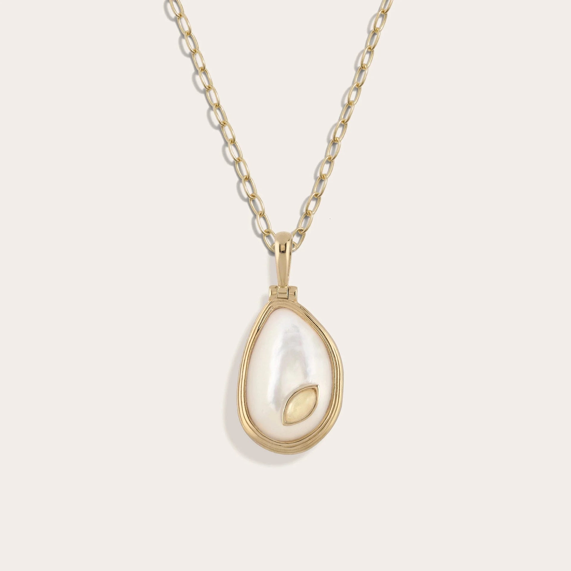 Organic Mother of Pearl Gemstone Necklace