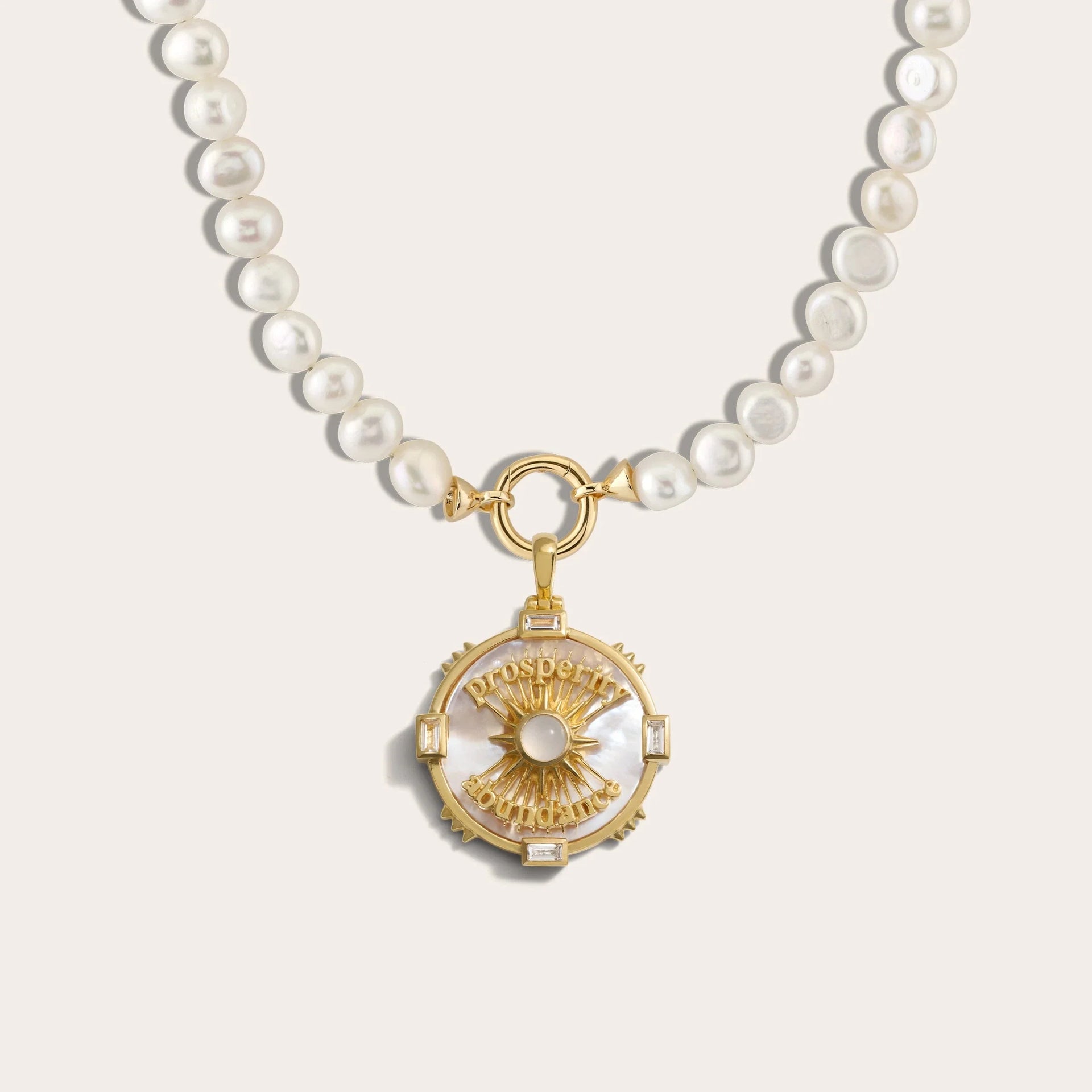 Prosperity Pearl Charm Necklace