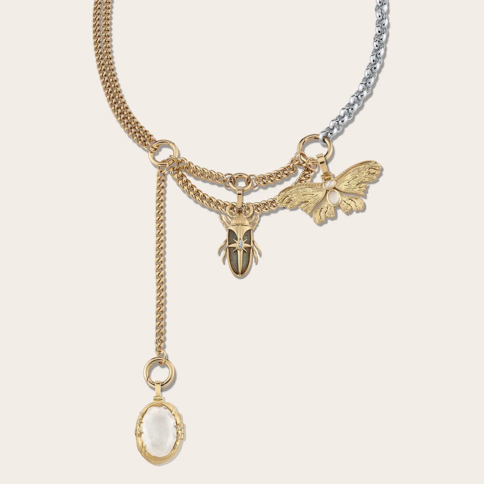 Secret Forest Asymmetrical Charm Necklace