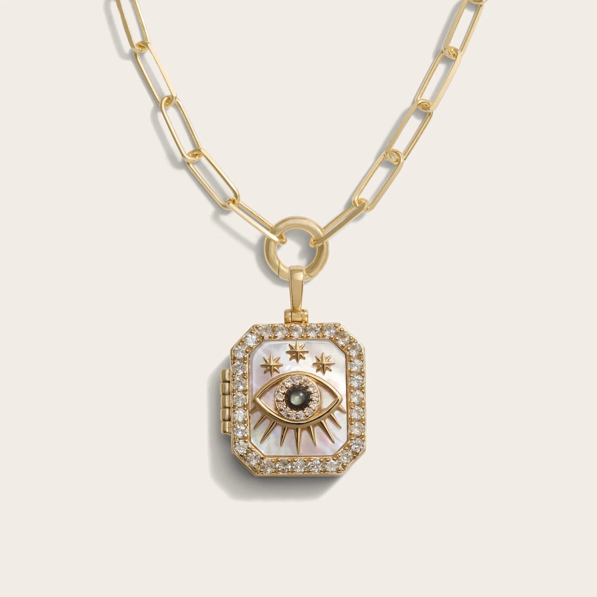 Third Eye Locket Single Charm Necklace