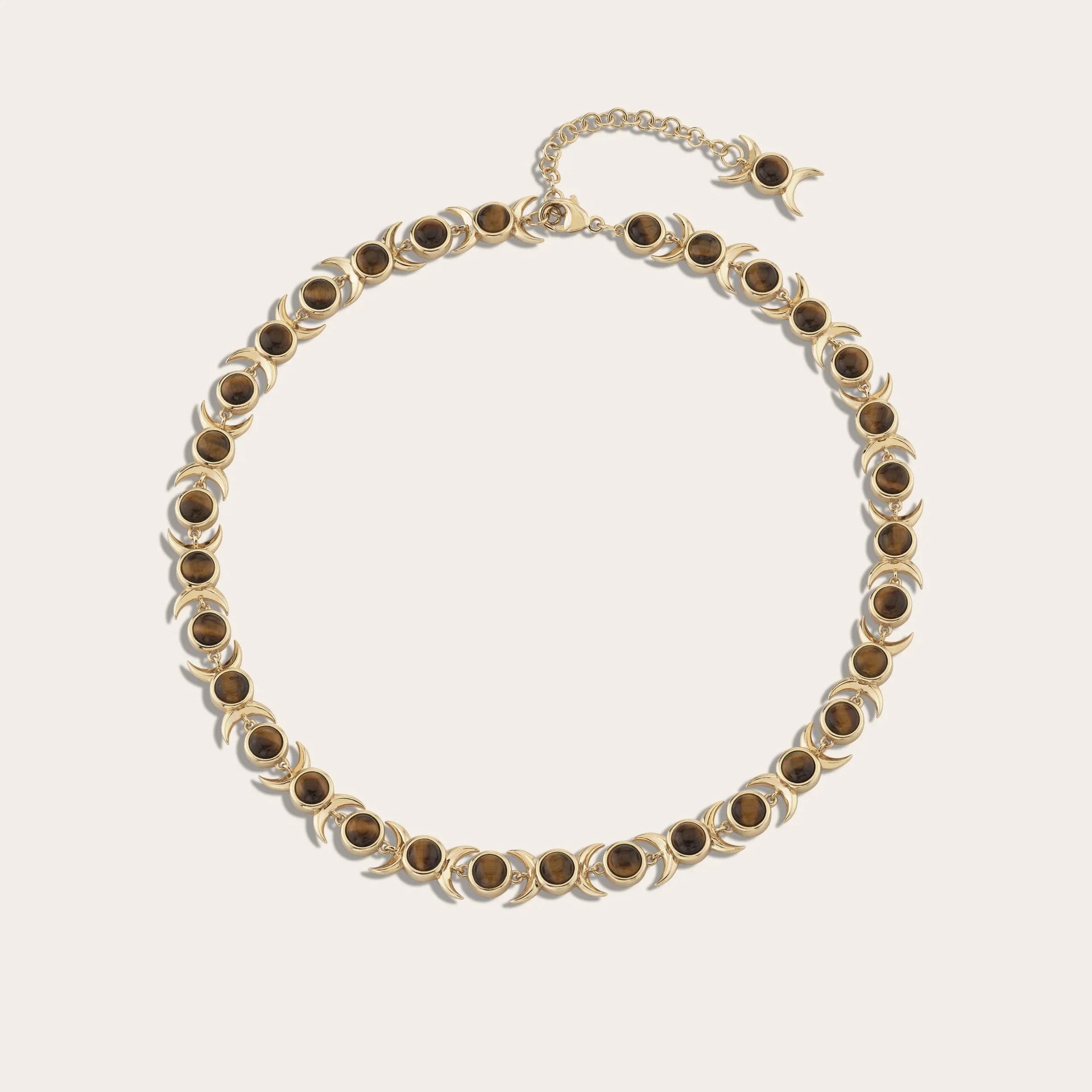 Triple Moon Tennis Necklace