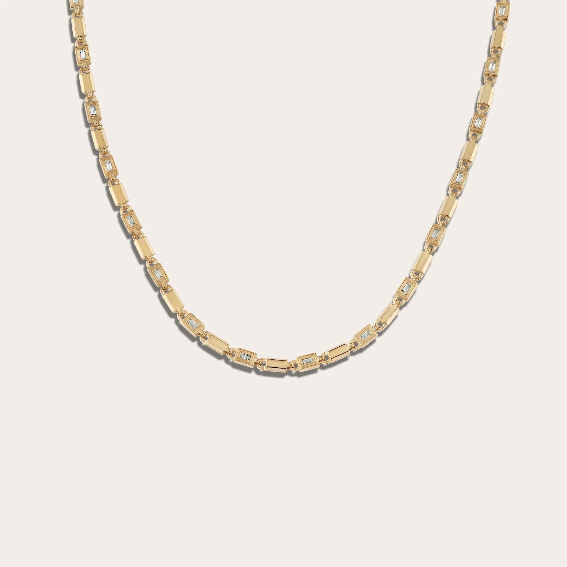 Geo Link Tennis Necklace