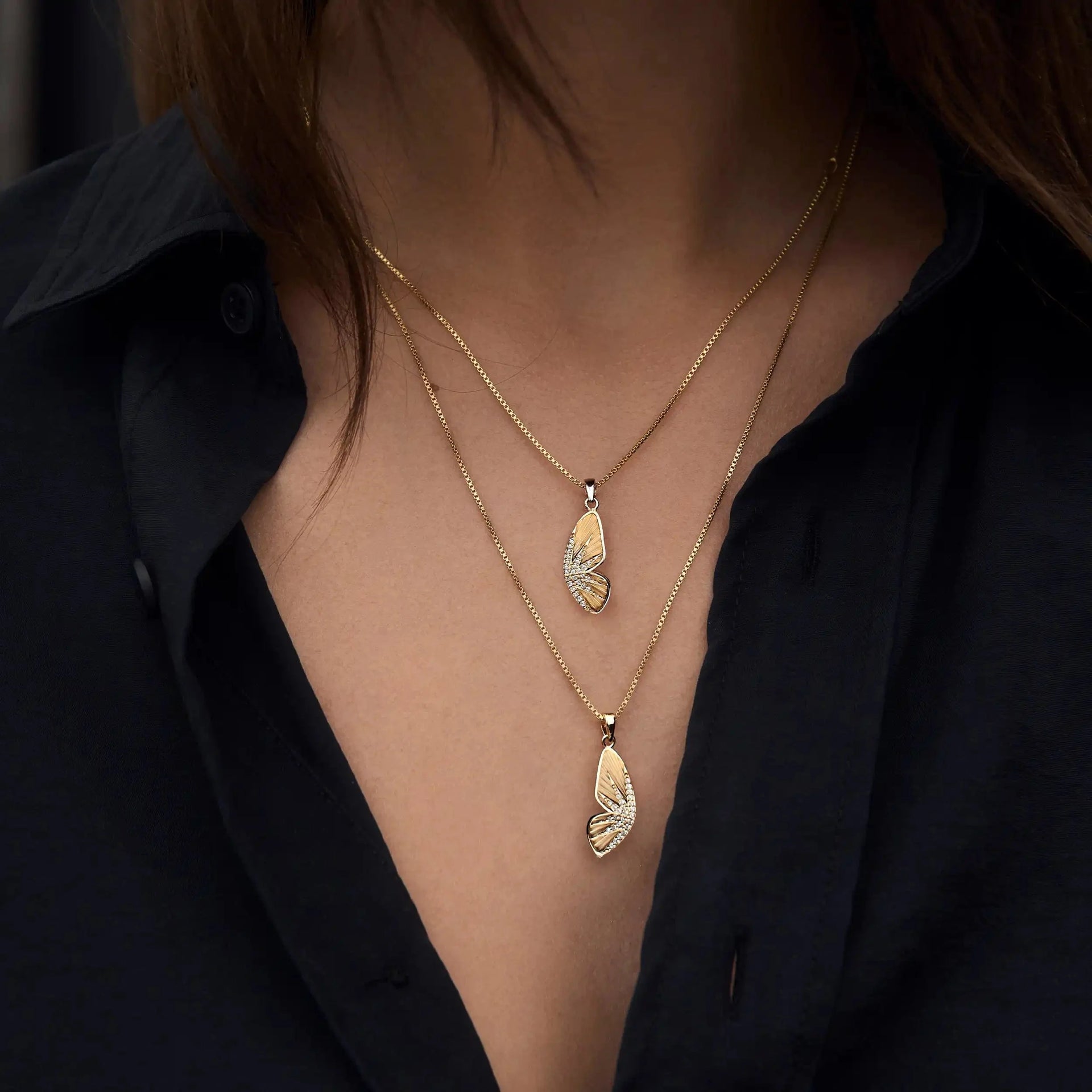 Butterfly Wing Necklace Set