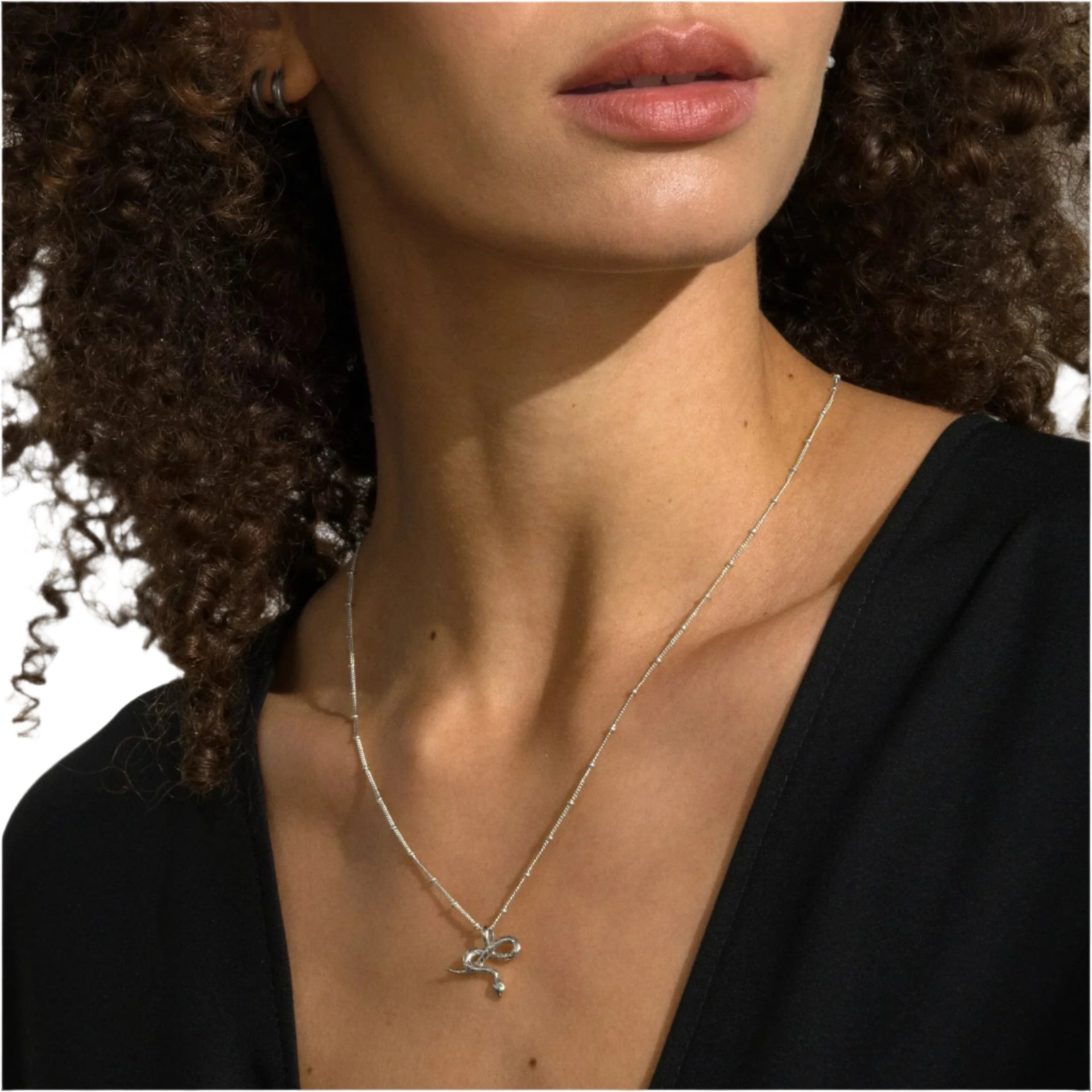 Emerald Eye Snake Necklace