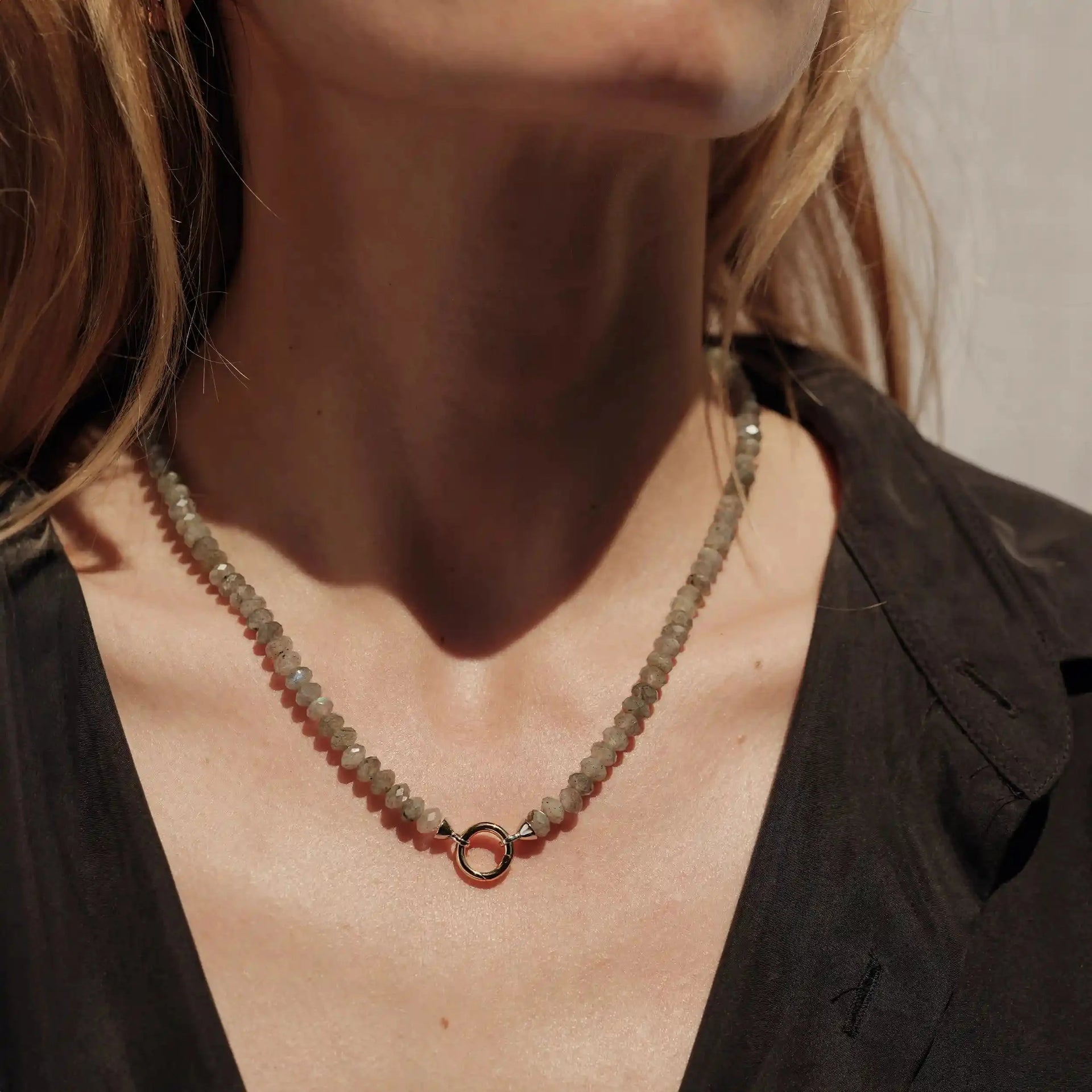 Labradorite Beaded Charm Collector Necklace