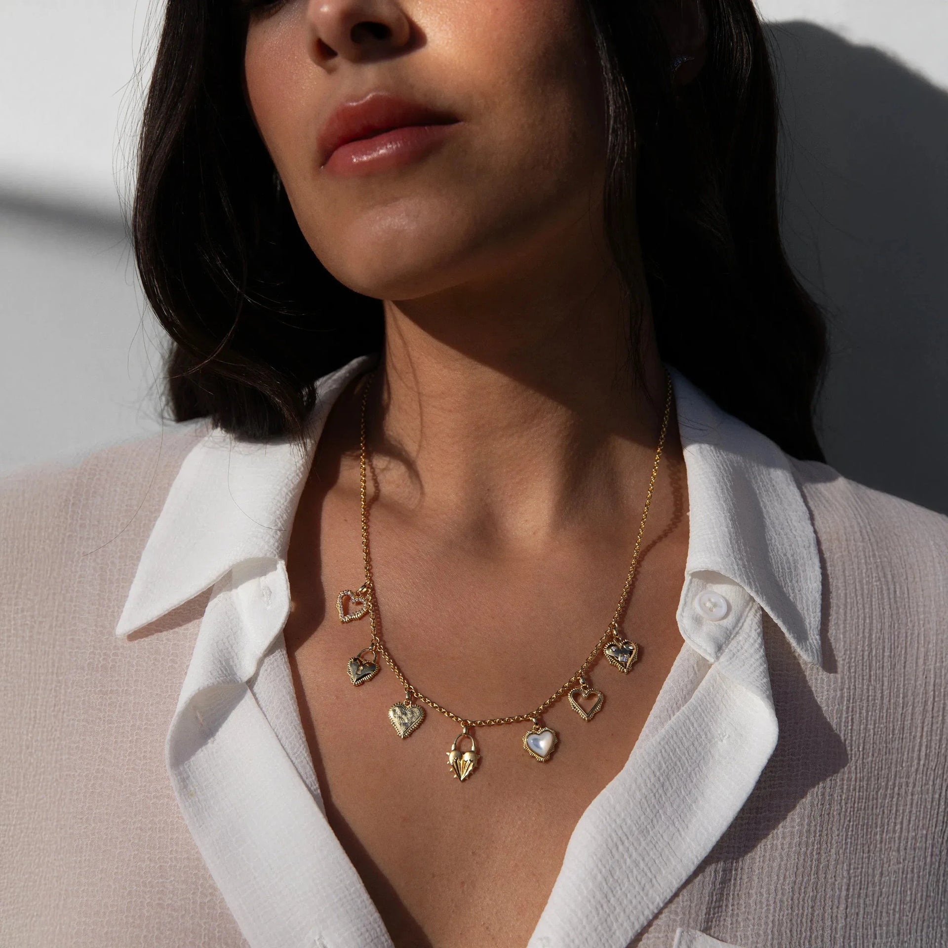 Mini Radiant Heart Charm Necklace