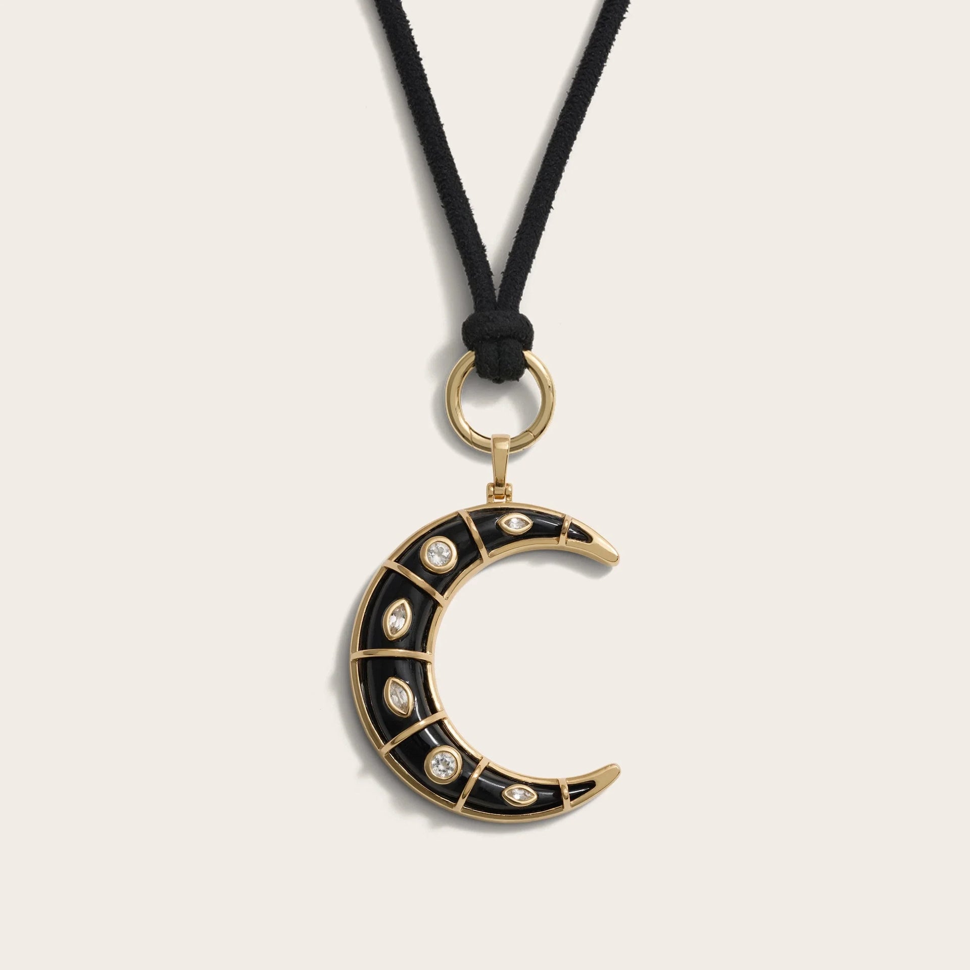 Mystic Moon Cord Charm Necklace