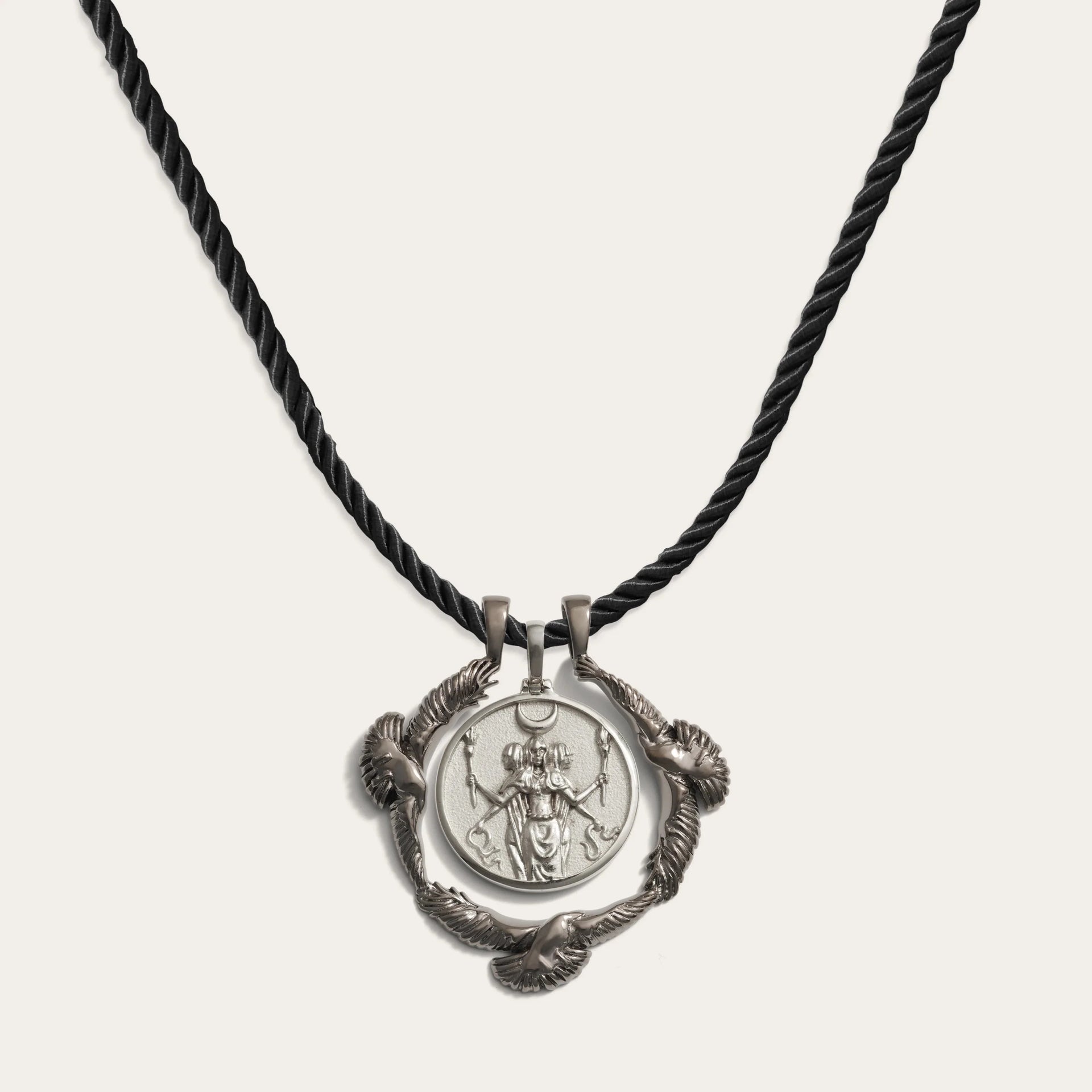 Hecate Raven Silk Necklace