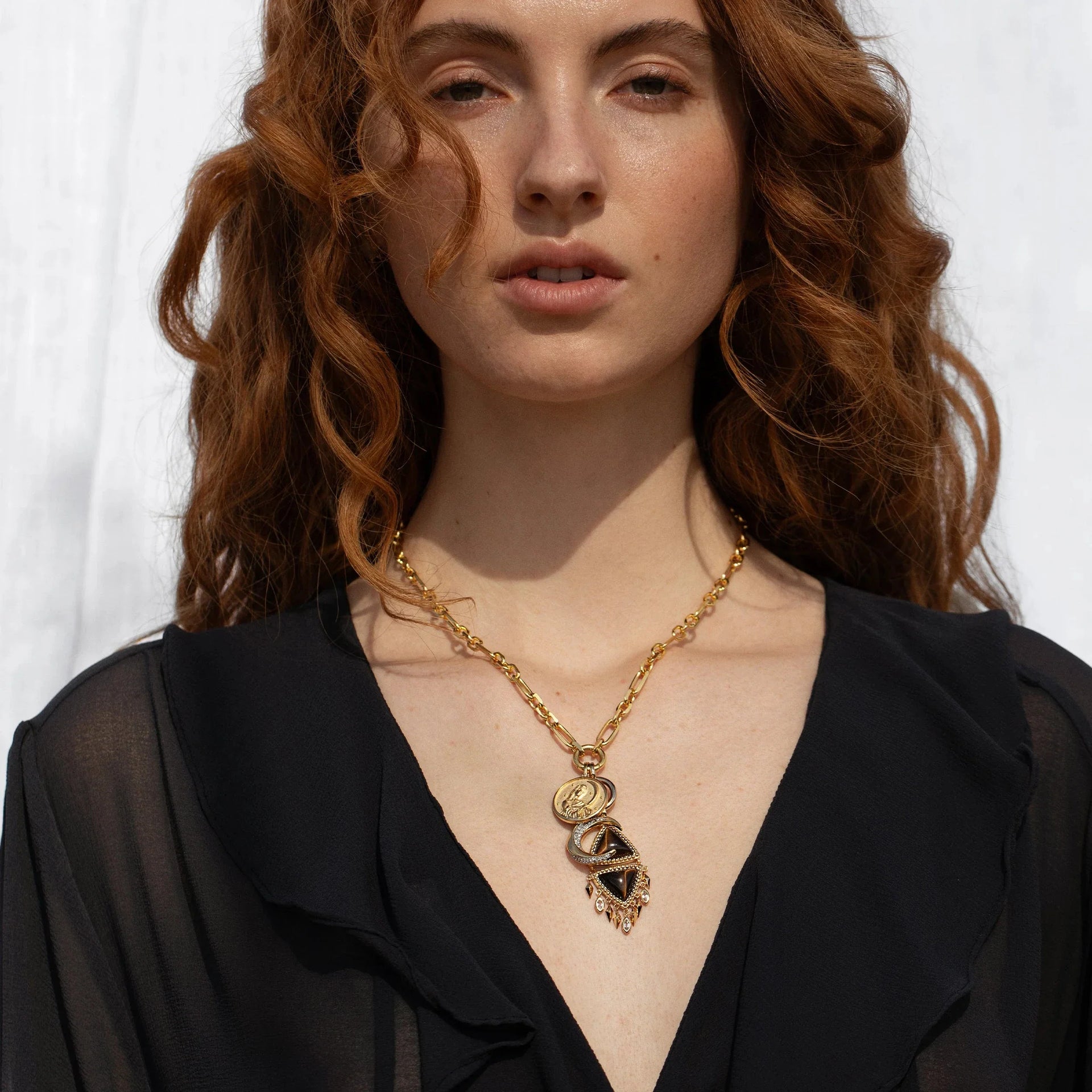 Selene Boho Moon Charm Necklace