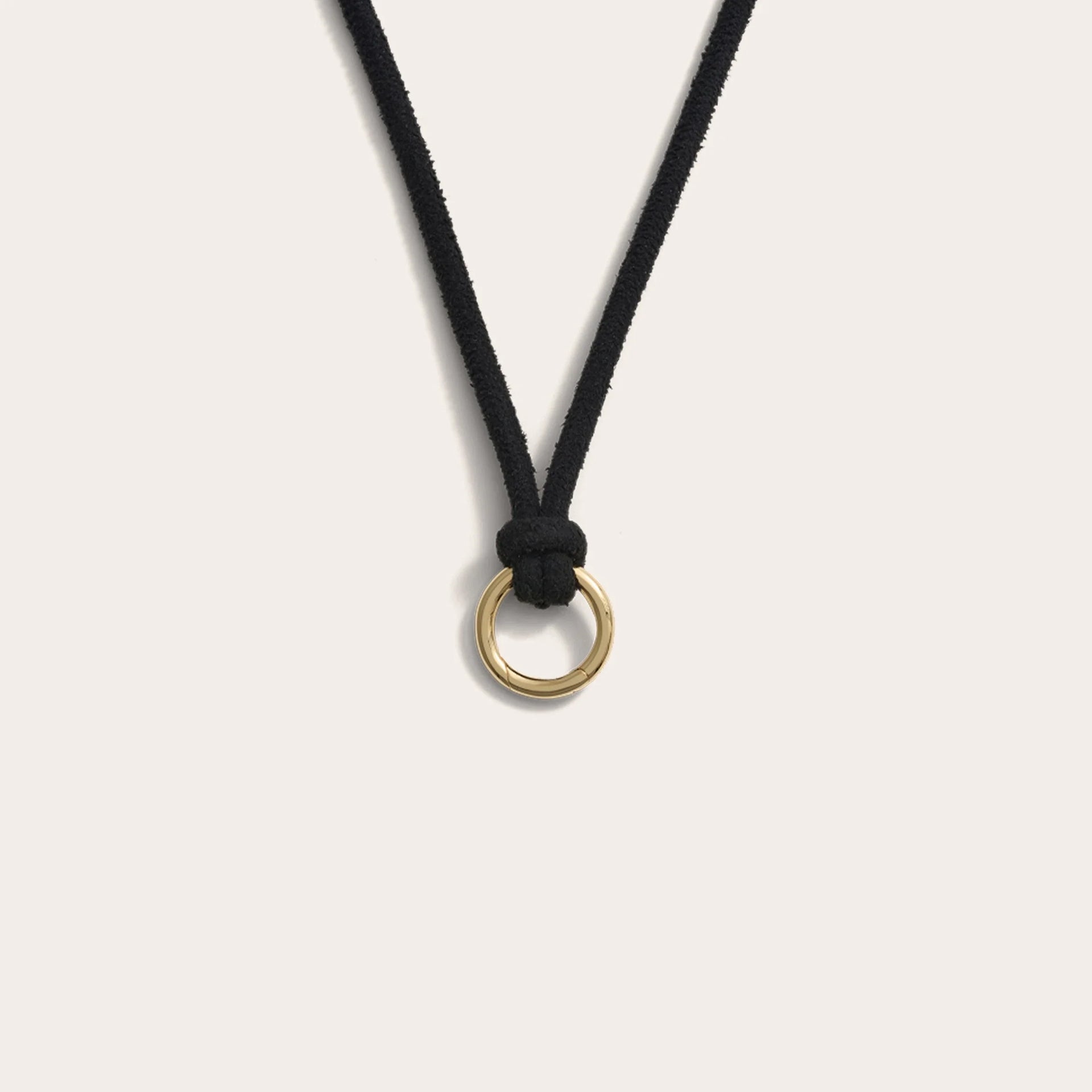 Suede Cord Charm Collector Necklace