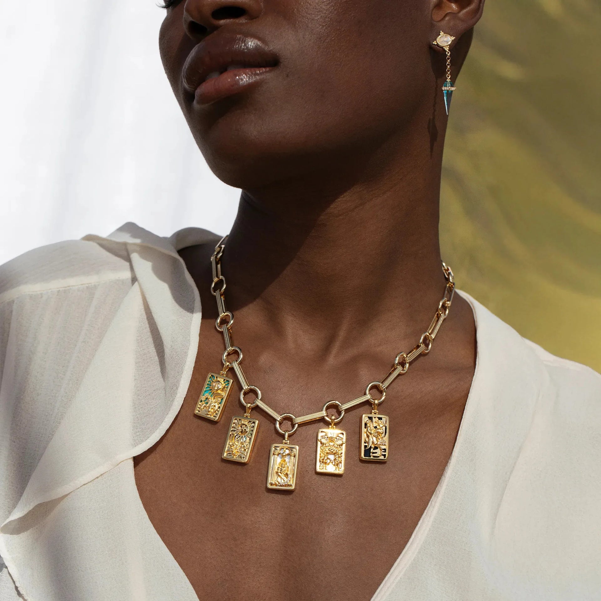 Tarot Bar Charm Necklace