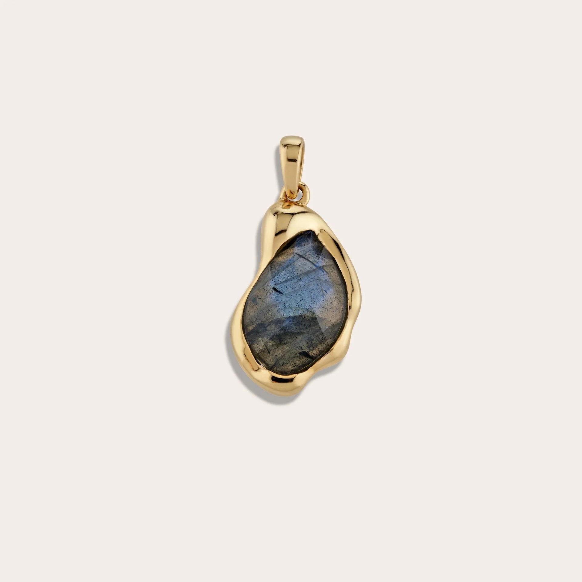 Molten Gemstone Teardrop Pendant