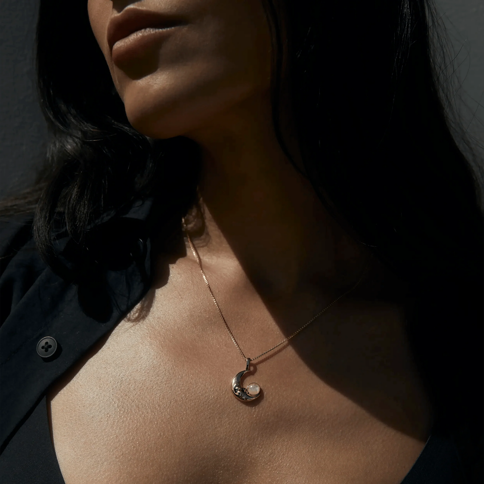 Man in the Moon Moonstone Amulet