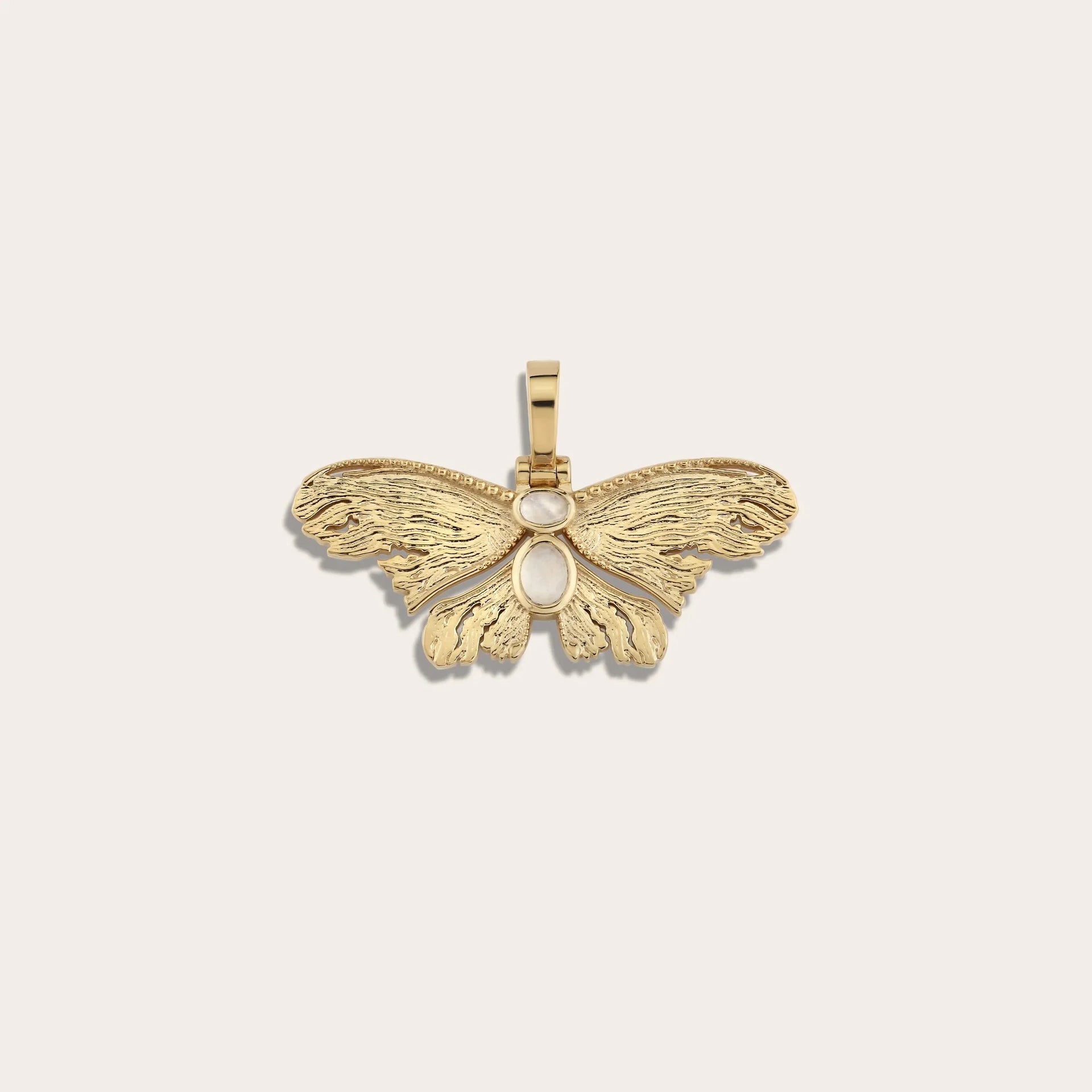 Moonstone Moth Pendant