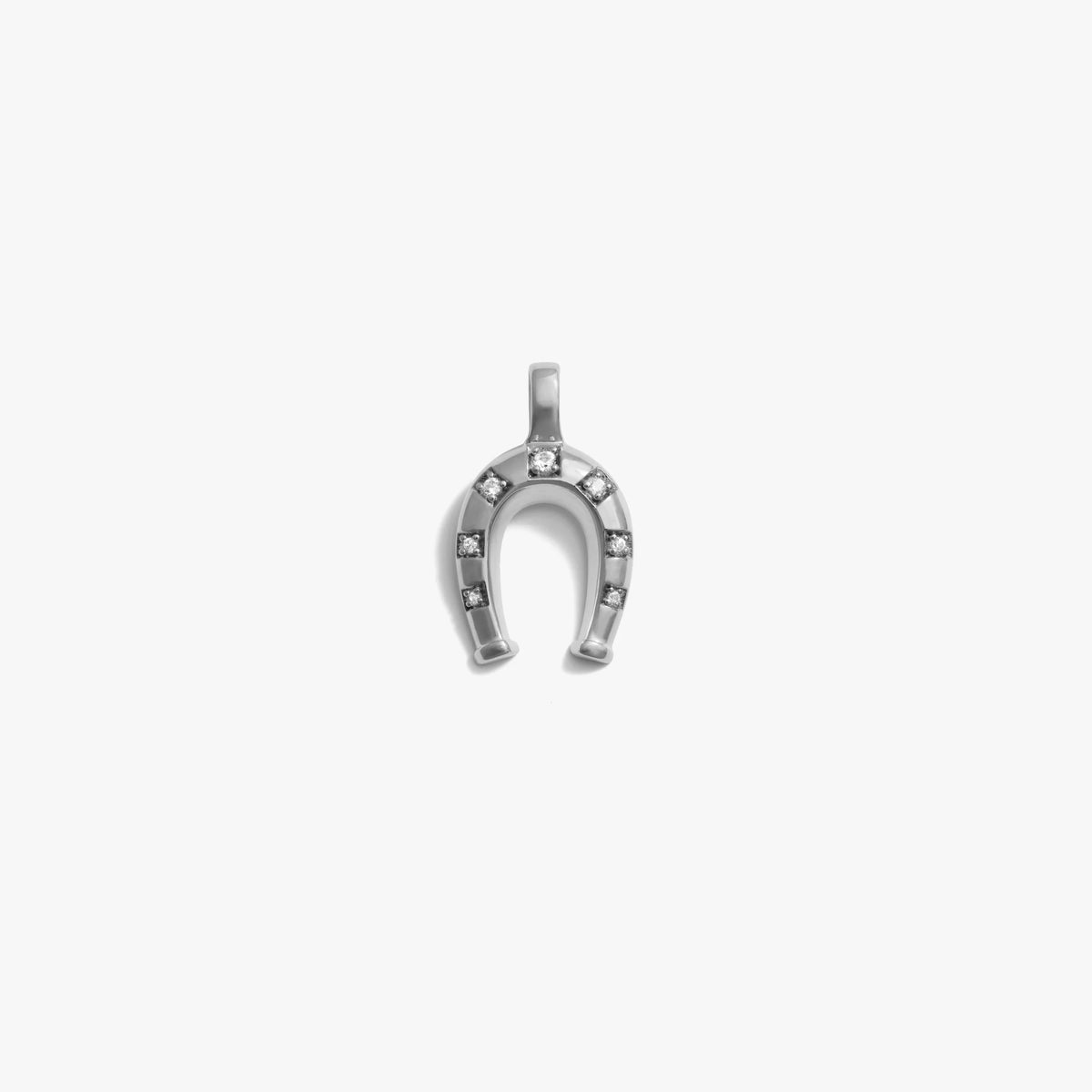 Sapphire Horseshoe Charm