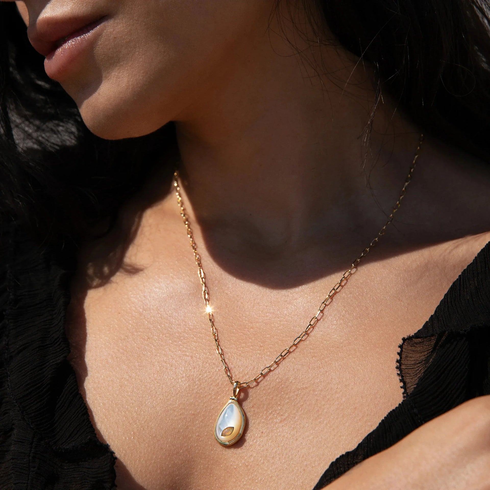 Organic Pearl Gemstone Pendant