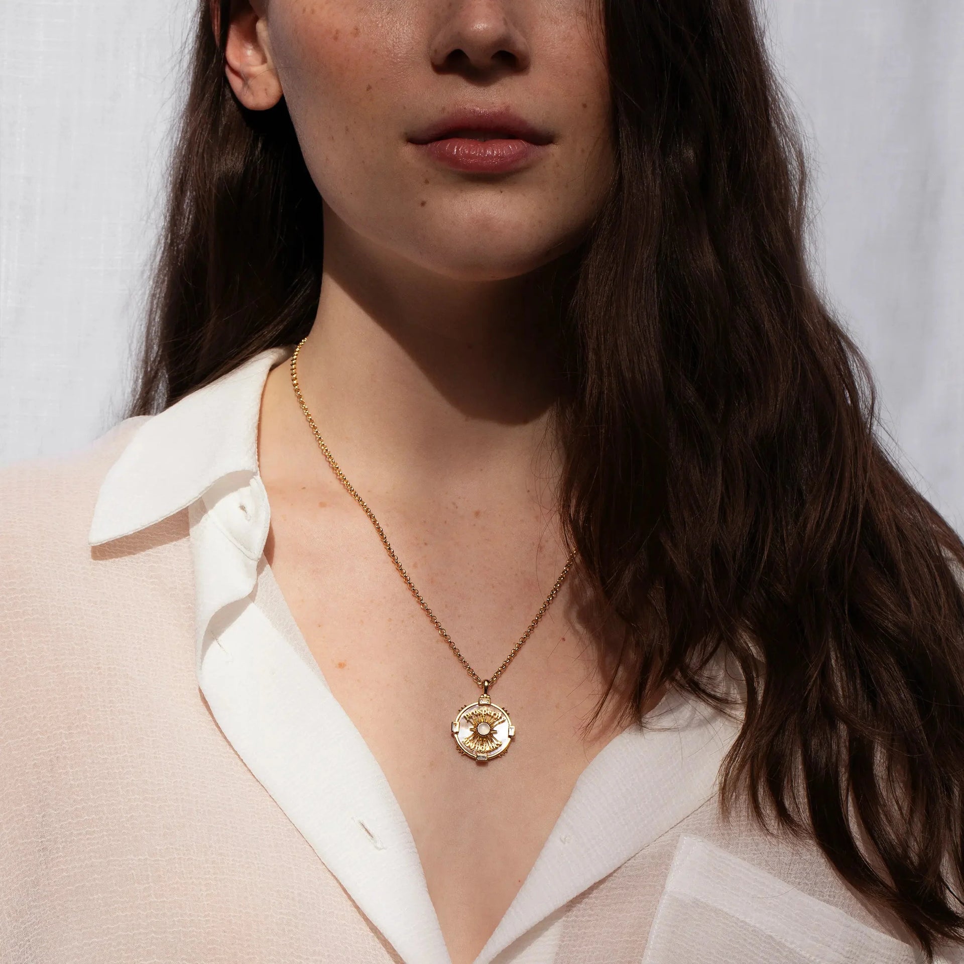 Prosperity Affirmation Coin Necklace