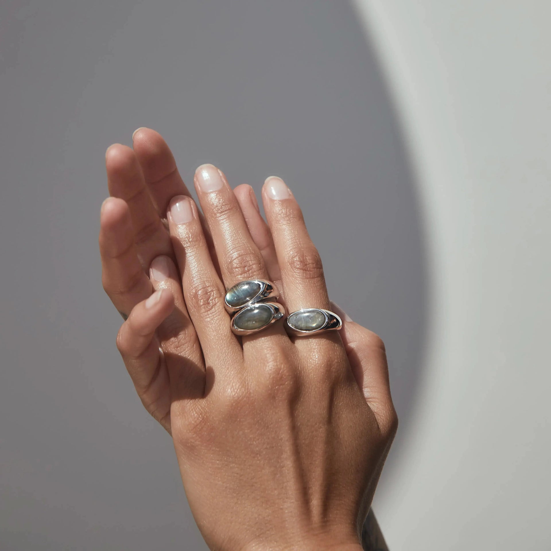 Labradorite Signet Ring