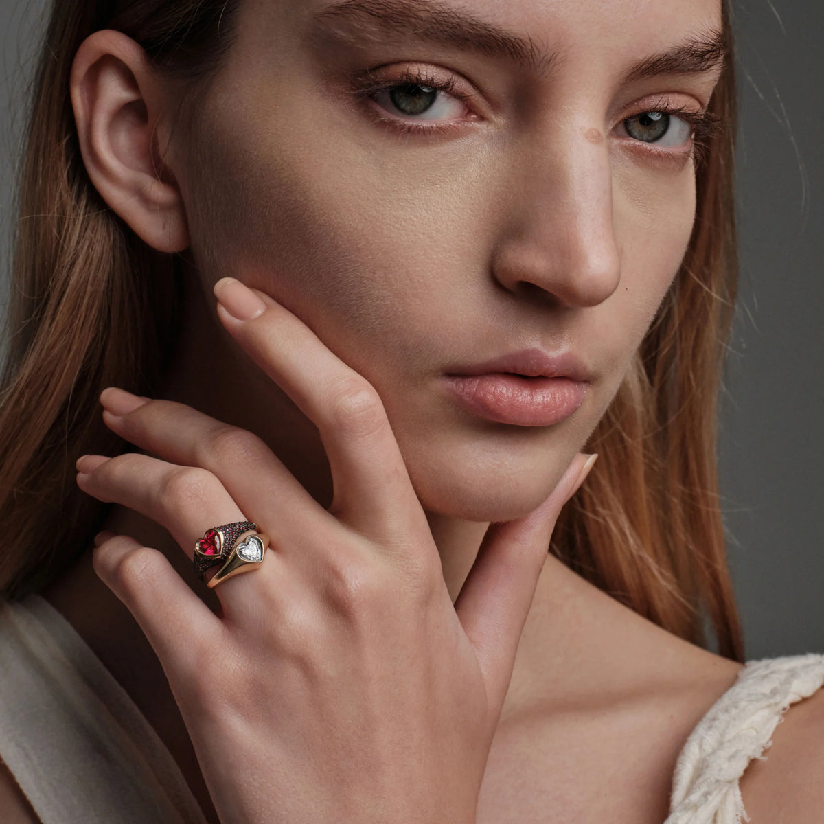 Heart Gemstone Ring