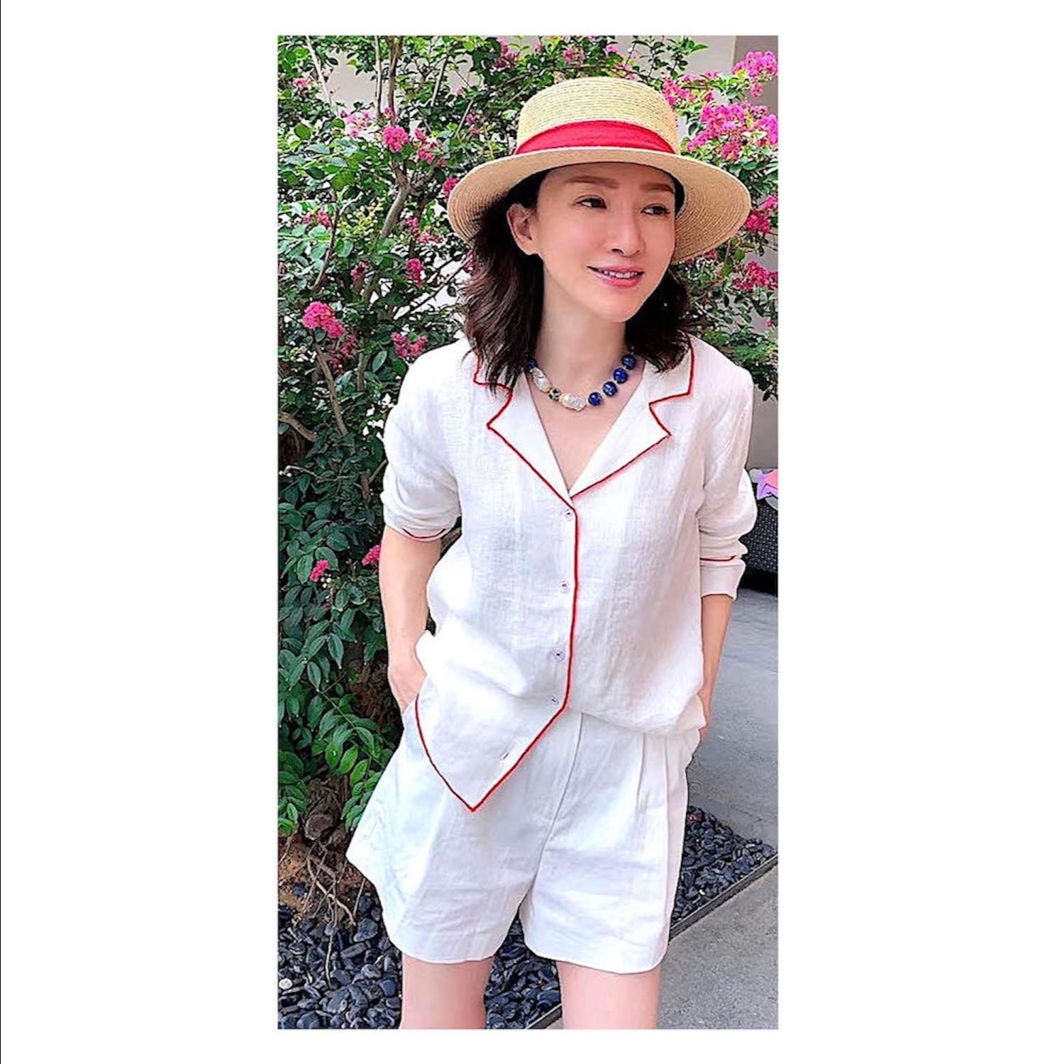 Natural Round Lapis With Baroque Necklace