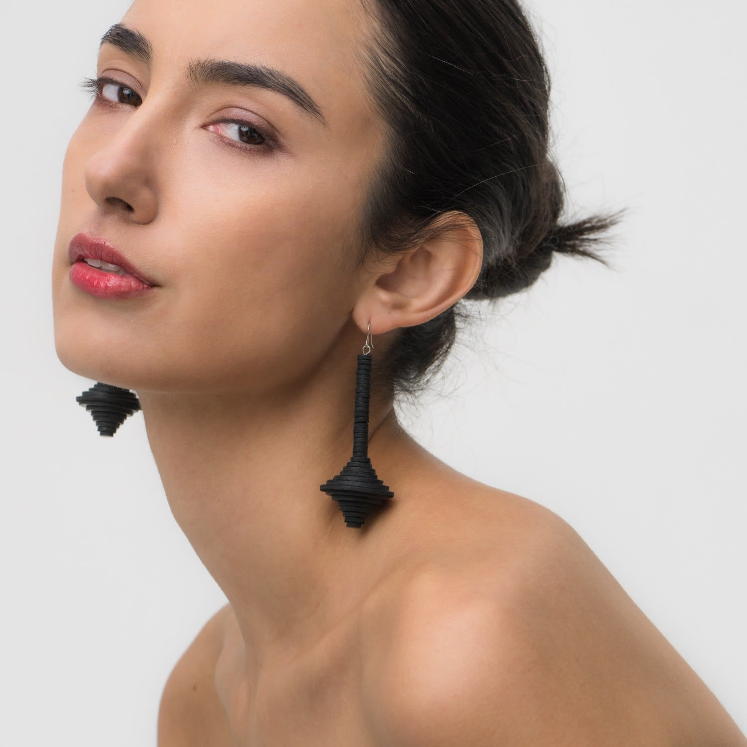 Axis Dangle Leather Earrings