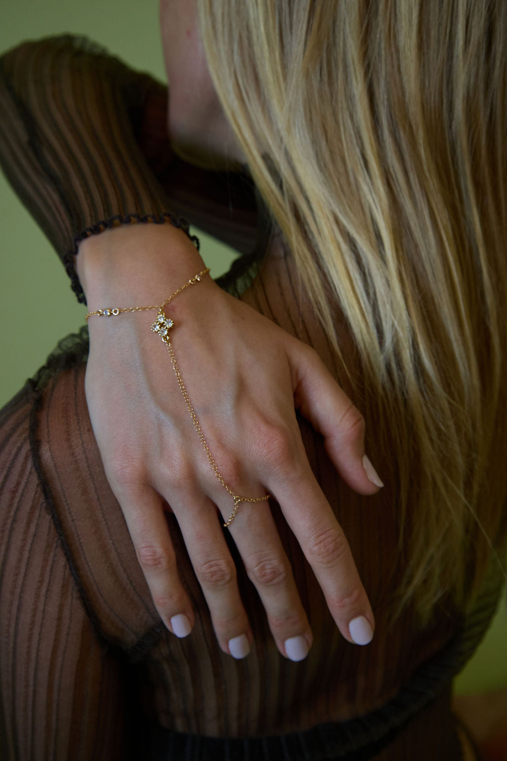 Aya Cz Gemstone Hand Chain