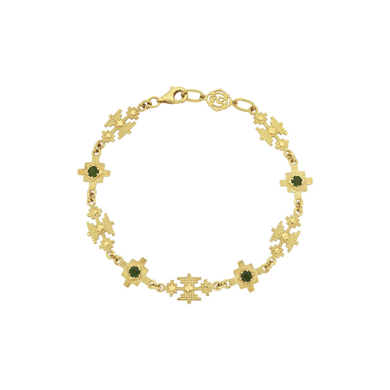 Ayllu Bracelet Gold Chrome Diopside