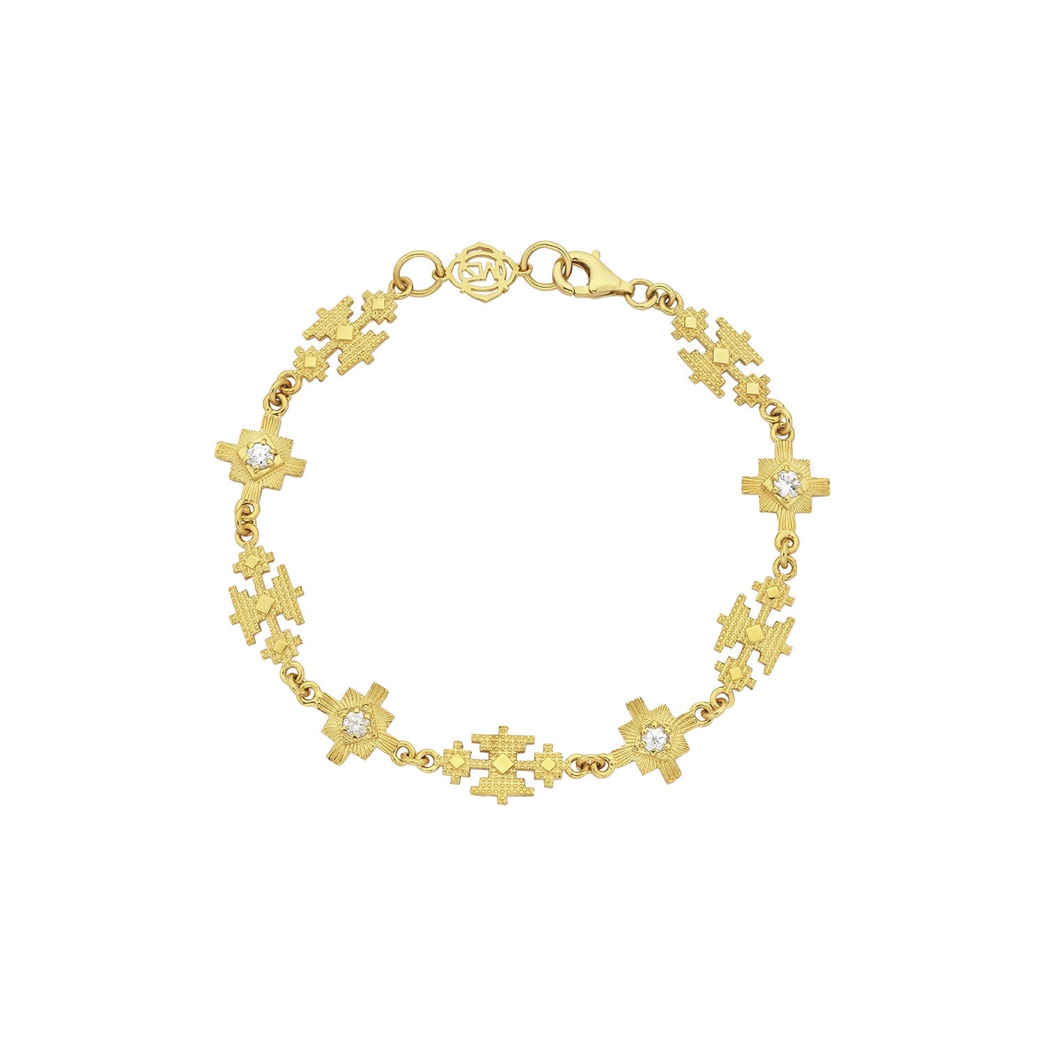 Ayllu Bracelet Gold White Zircon