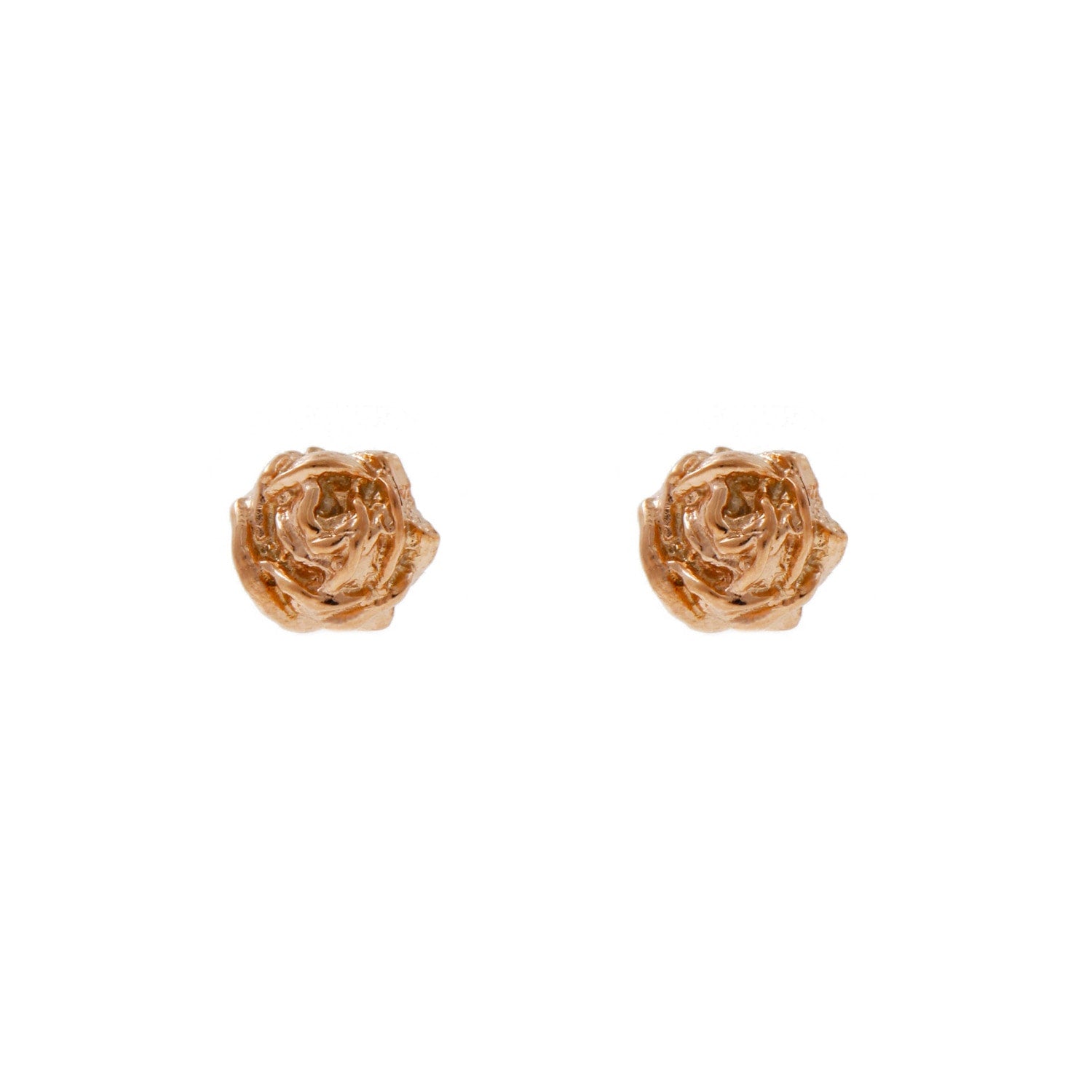 Tiny Rose Stud Earrings Rose Gold