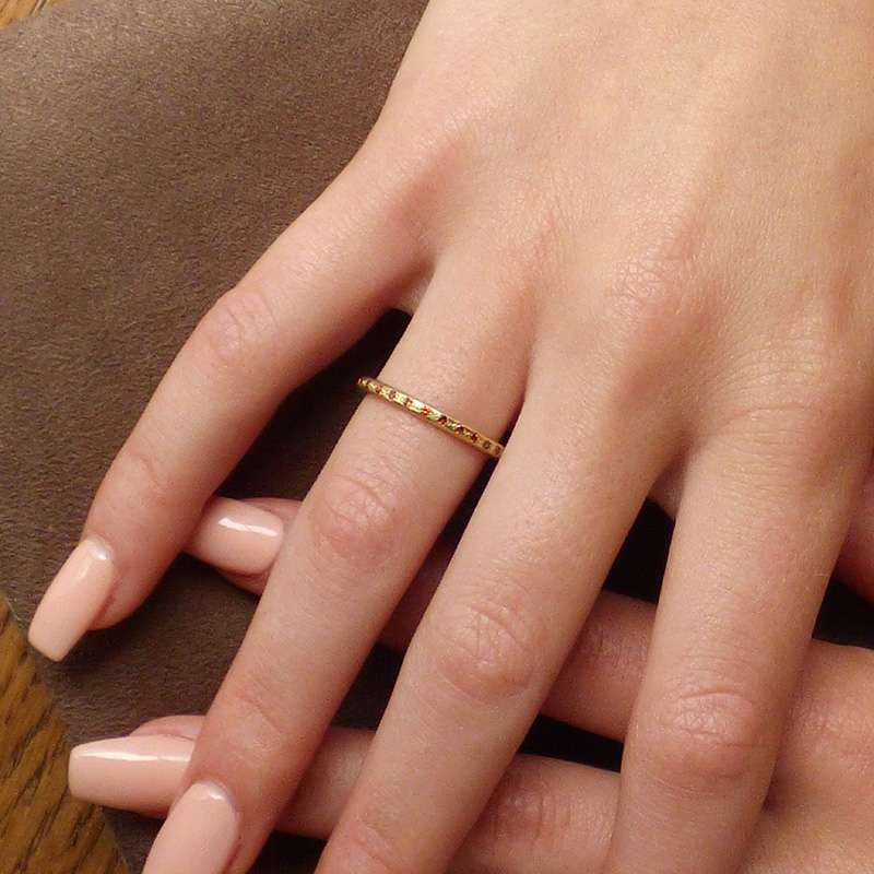 Ayomi — Eternity Diamond Wedding Band in 18ct Fairmined Gold