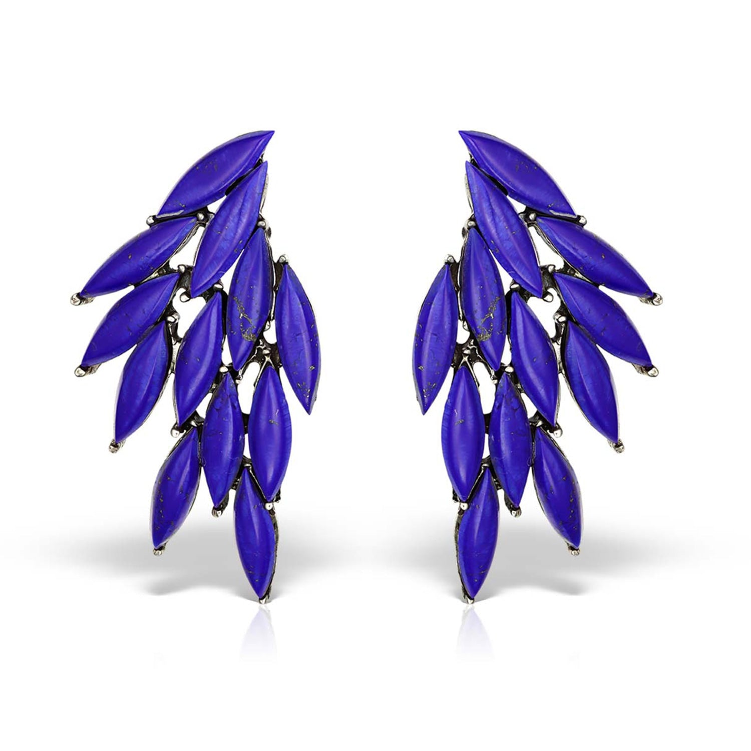 Azael Isset Earrings, Lapis Lazuli & Sterling Silver