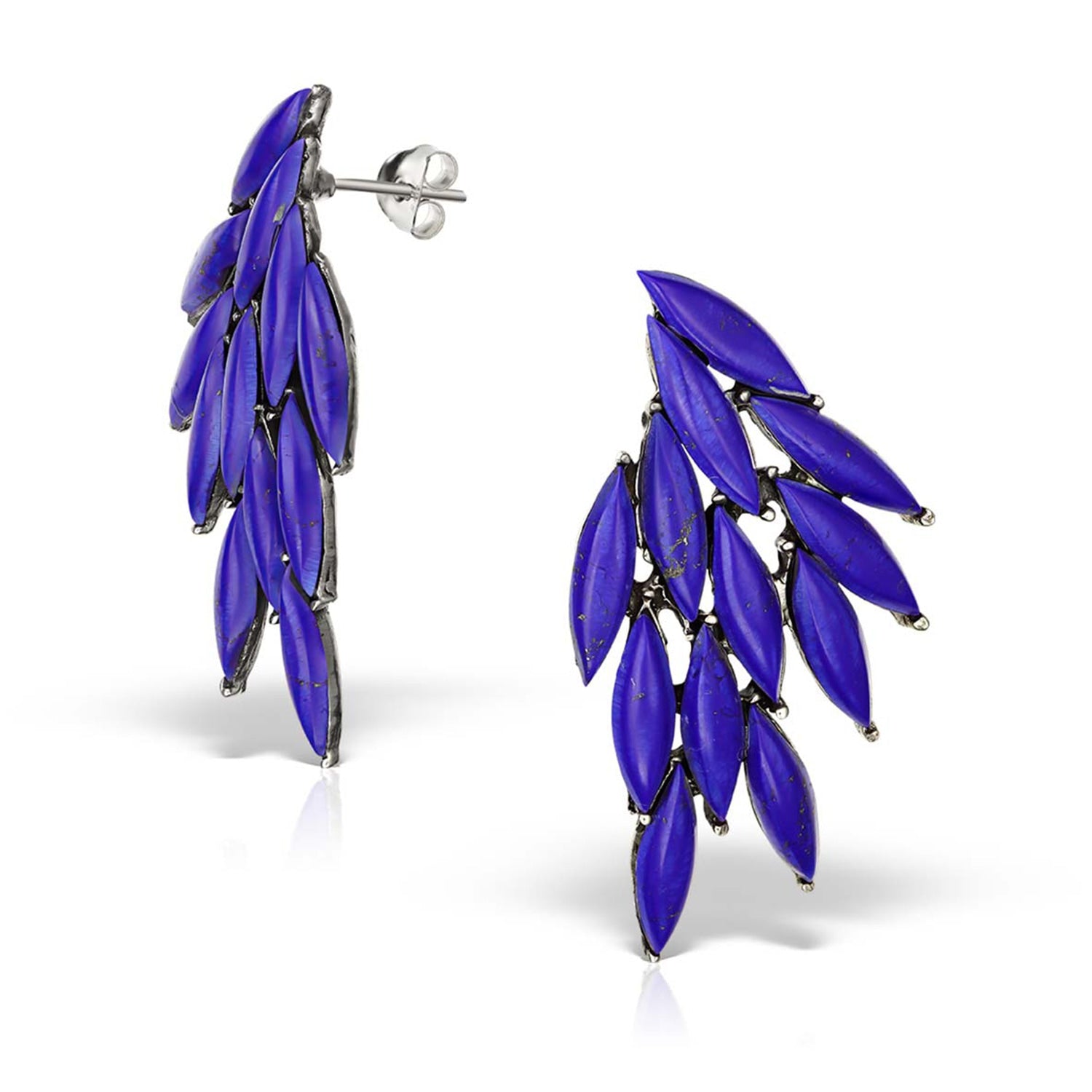 Azael Isset Earrings, Lapis Lazuli & Sterling Silver