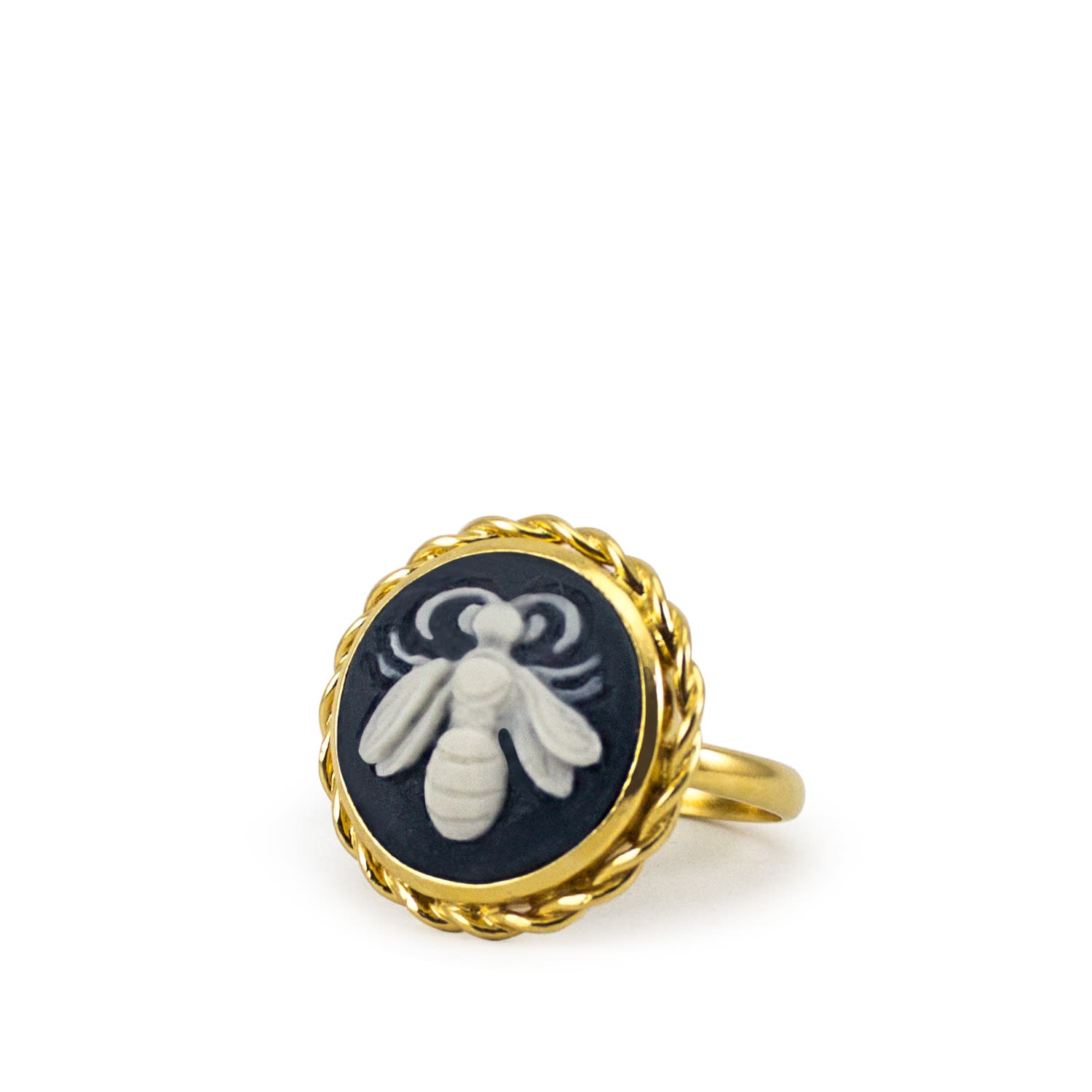 Gold Vermeil Bee Cameo Ring