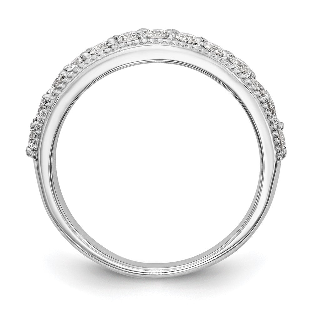 14k White Gold Lab Grown Diamond Wedding Band Ring 1/2ct Clarity- VS Color- D-E