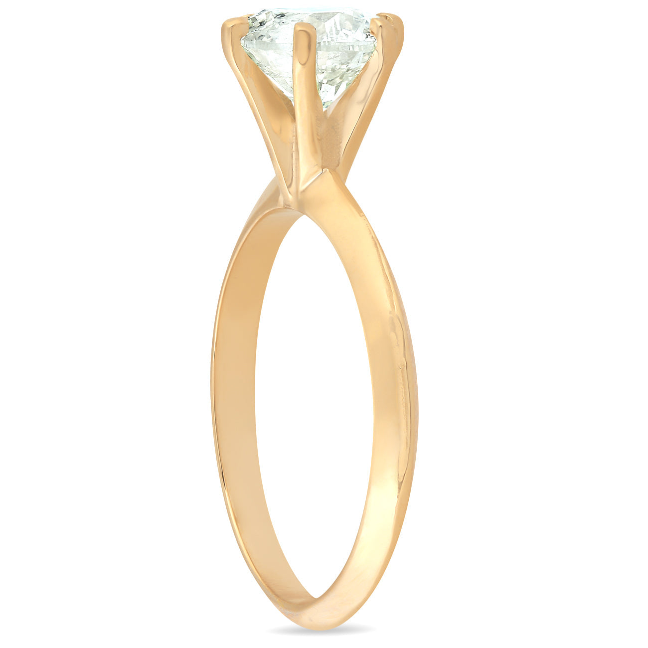 1 1/4 Ct Diamond Solitaire Engagement Ring 14k Yellow Gold