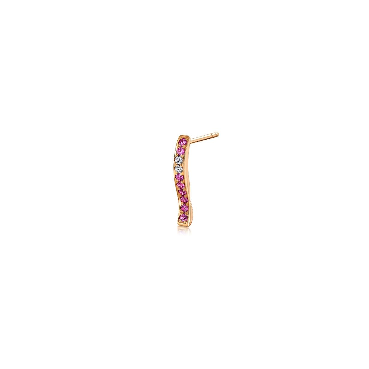 timeless-rose-gold-pink-sapphire-single-earring-chow-sang-sang