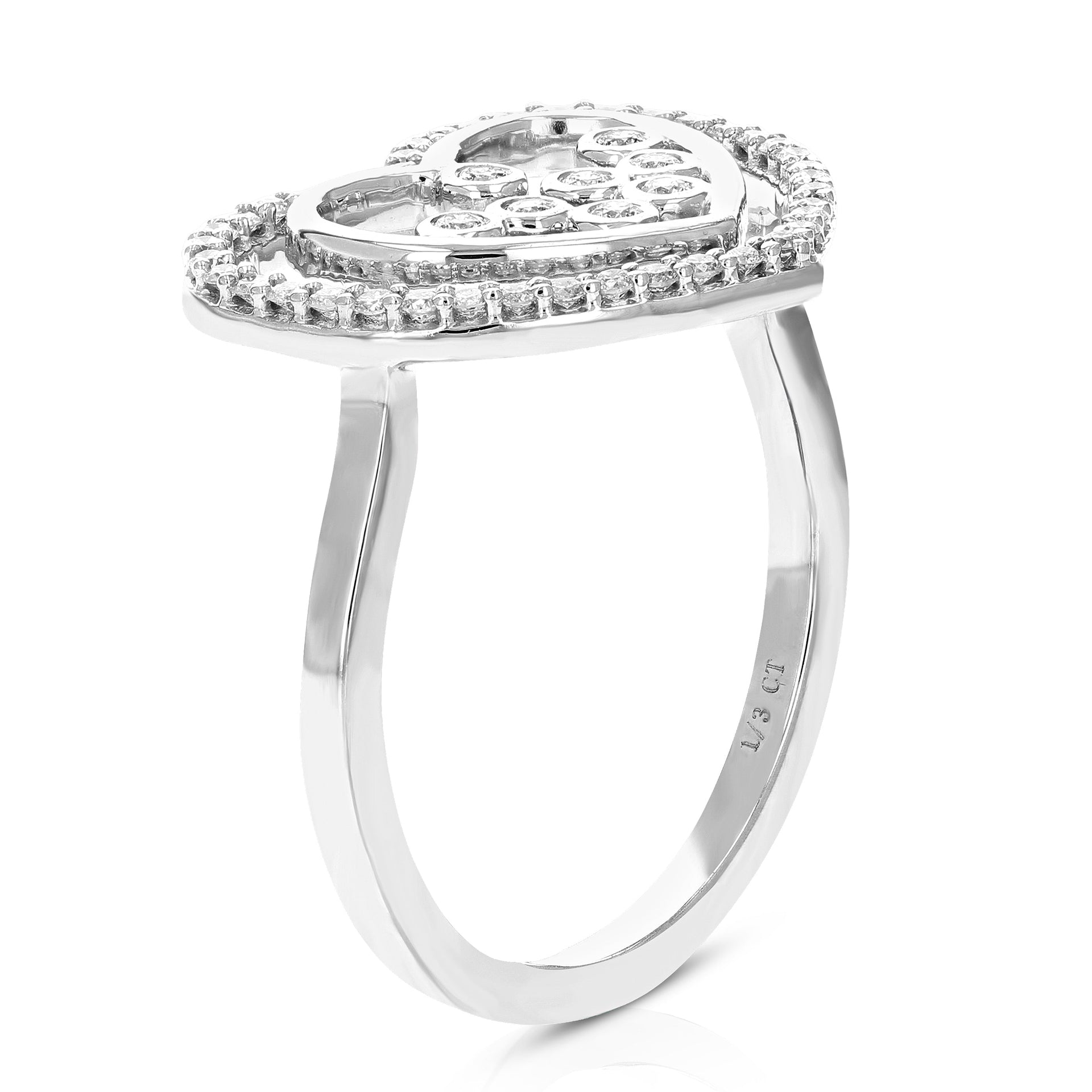 1/4 cttw Round Lab Grown Diamond Prong Set Engagement Ring .925 Sterling Silver