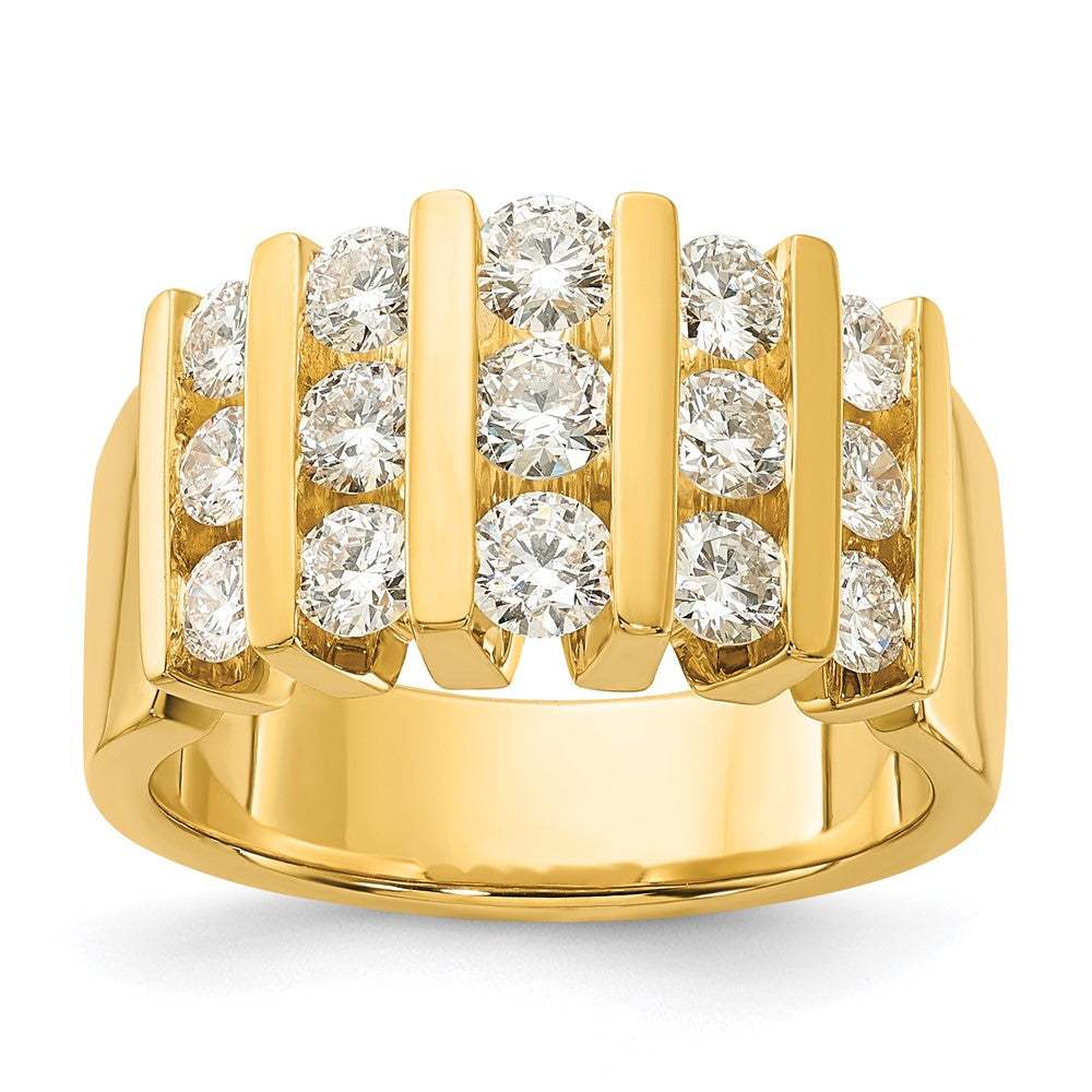 14k Gold Lab Grown Diamond Wedding Band Ring 1.5ct Clarity- VS Color- G-H