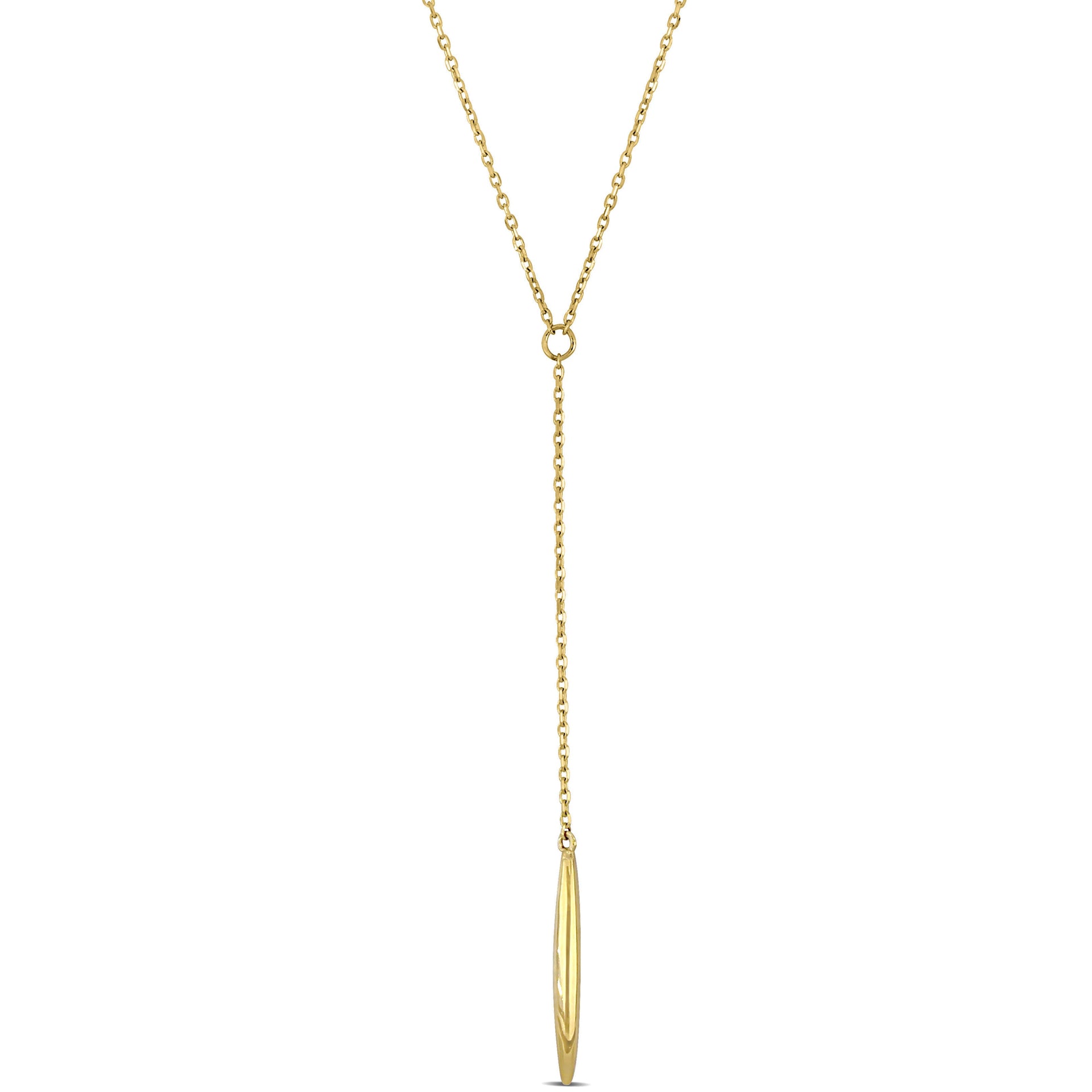 Mimi & Max Lariat Necklace with Chain in 14k Yellow Gold - 16+2 in