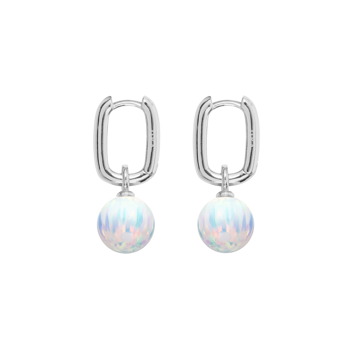 Aetia Ice Opal Earrings - Silver